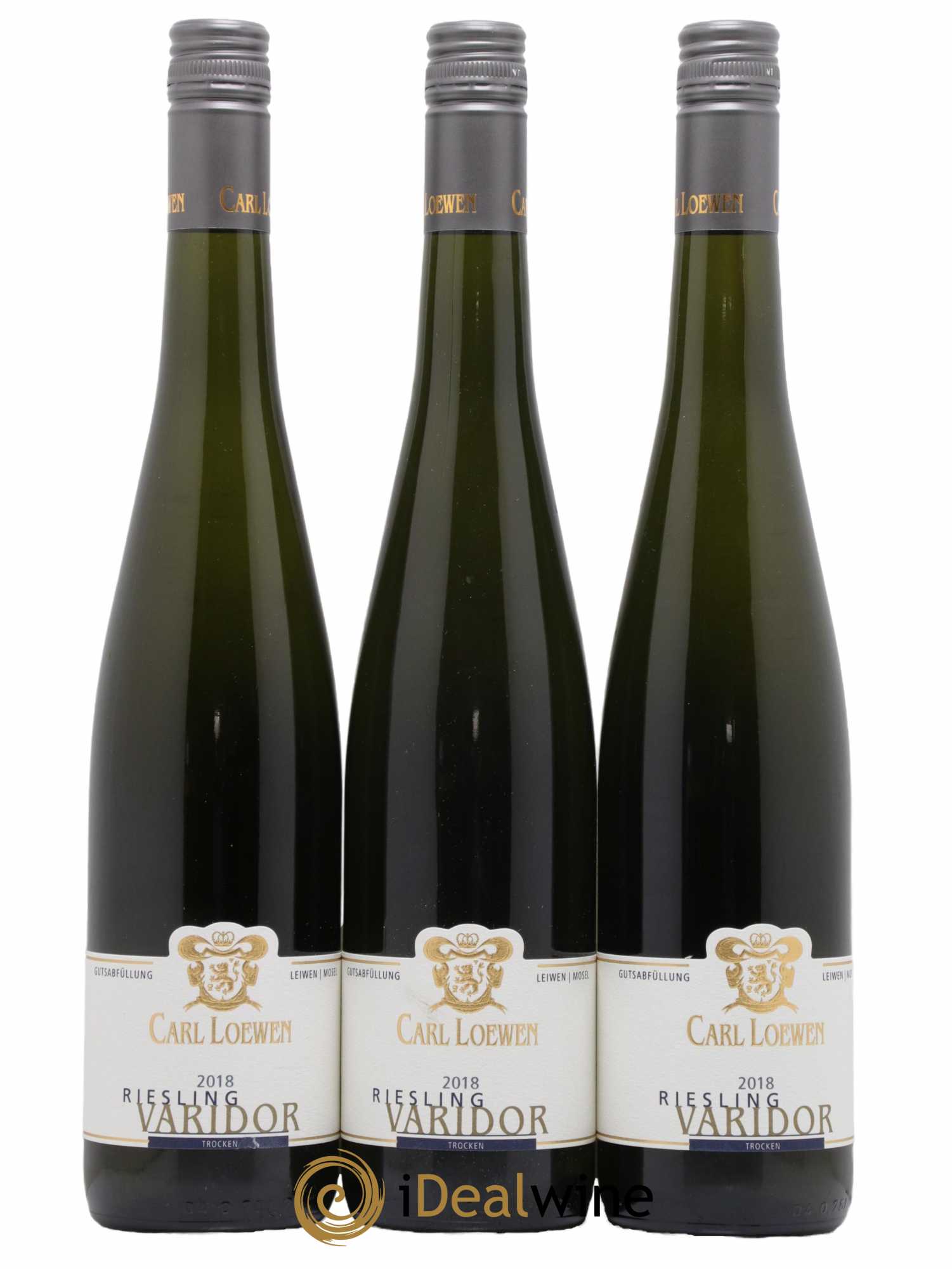 Allemagne Mosel-Saar Riesling Trocken Loewen Varidor 2018 - Lot de 3 bouteilles - 0