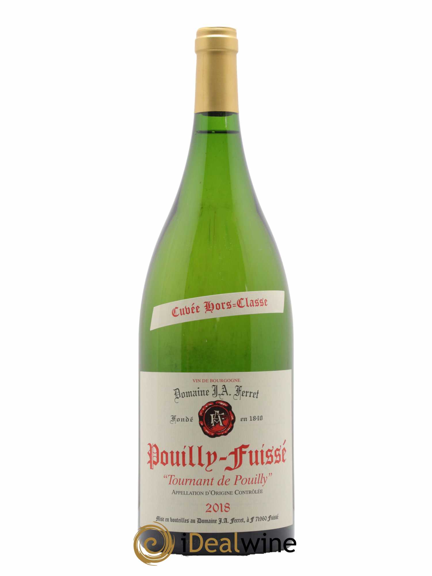 Pouilly-Fuissé 1er Cru Hors Classe Tournant de Pouilly J.A. Ferret (Domaine) 2018 - Lot de 1 magnum - 0