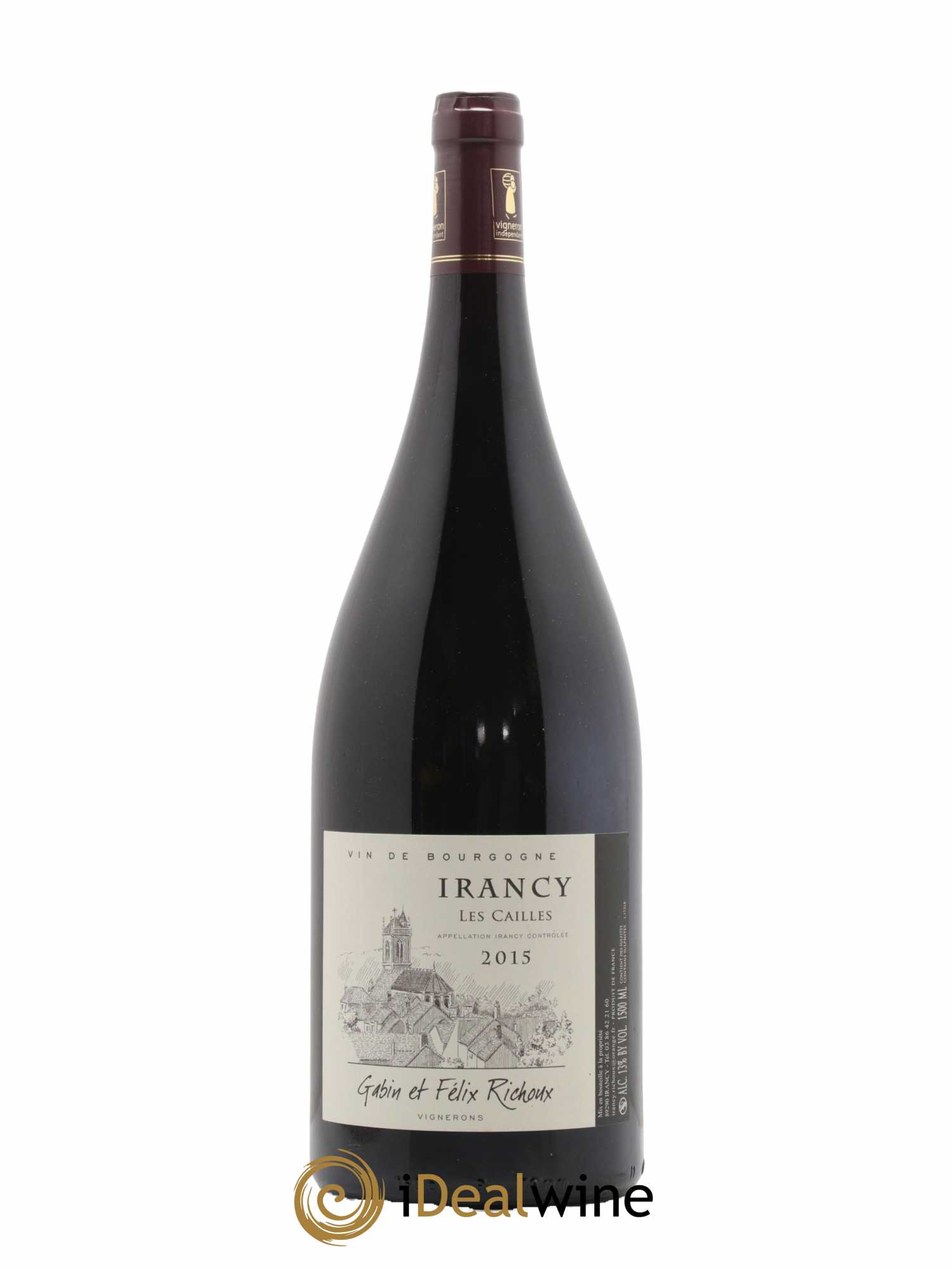 Irancy Les Cailles Domaine Gabin et Félix Richoux 2015 - Lot de 1 magnum - 0
