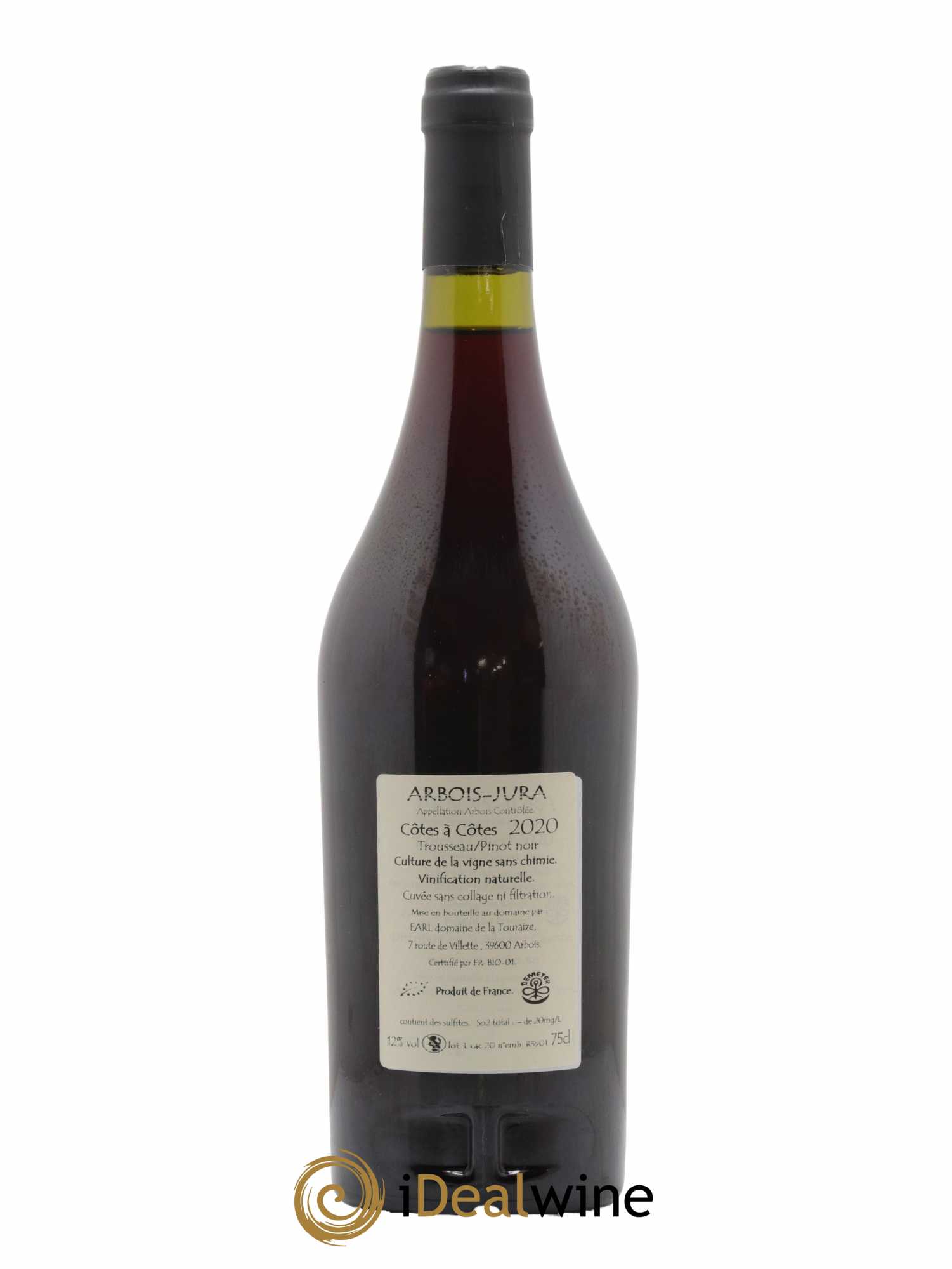 Arbois Côtes à Côtes Domaine de la Touraize 2020 - Lot de 1 bouteille - 1