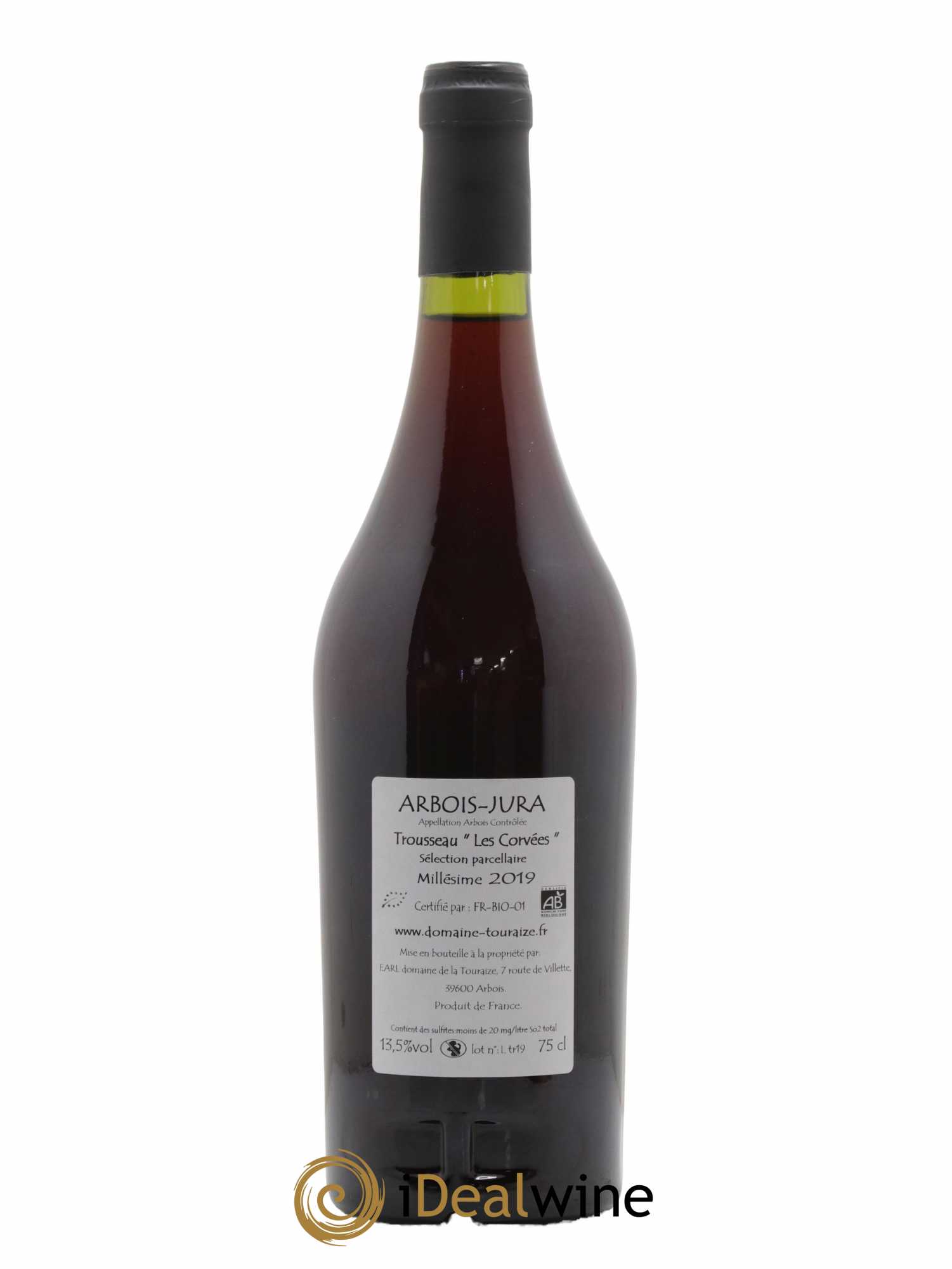 Arbois Trousseau Les Corvées Domaine de la Touraize 2019 - Lotto di 1 bottiglia - 1