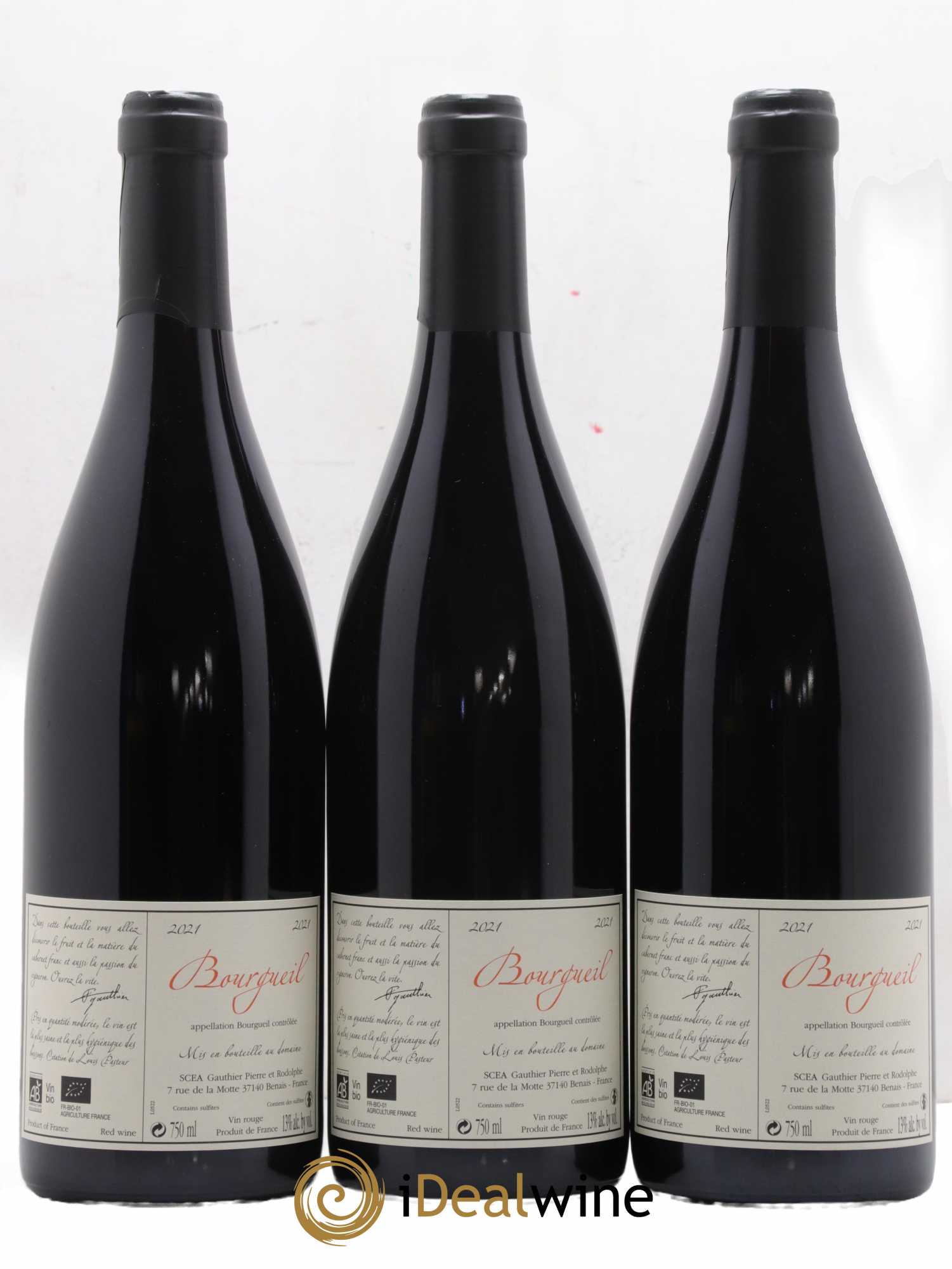 Bourgueil Jour de Soif Domaine du Bel Air 2021 - Lot de 3 bouteilles - 1