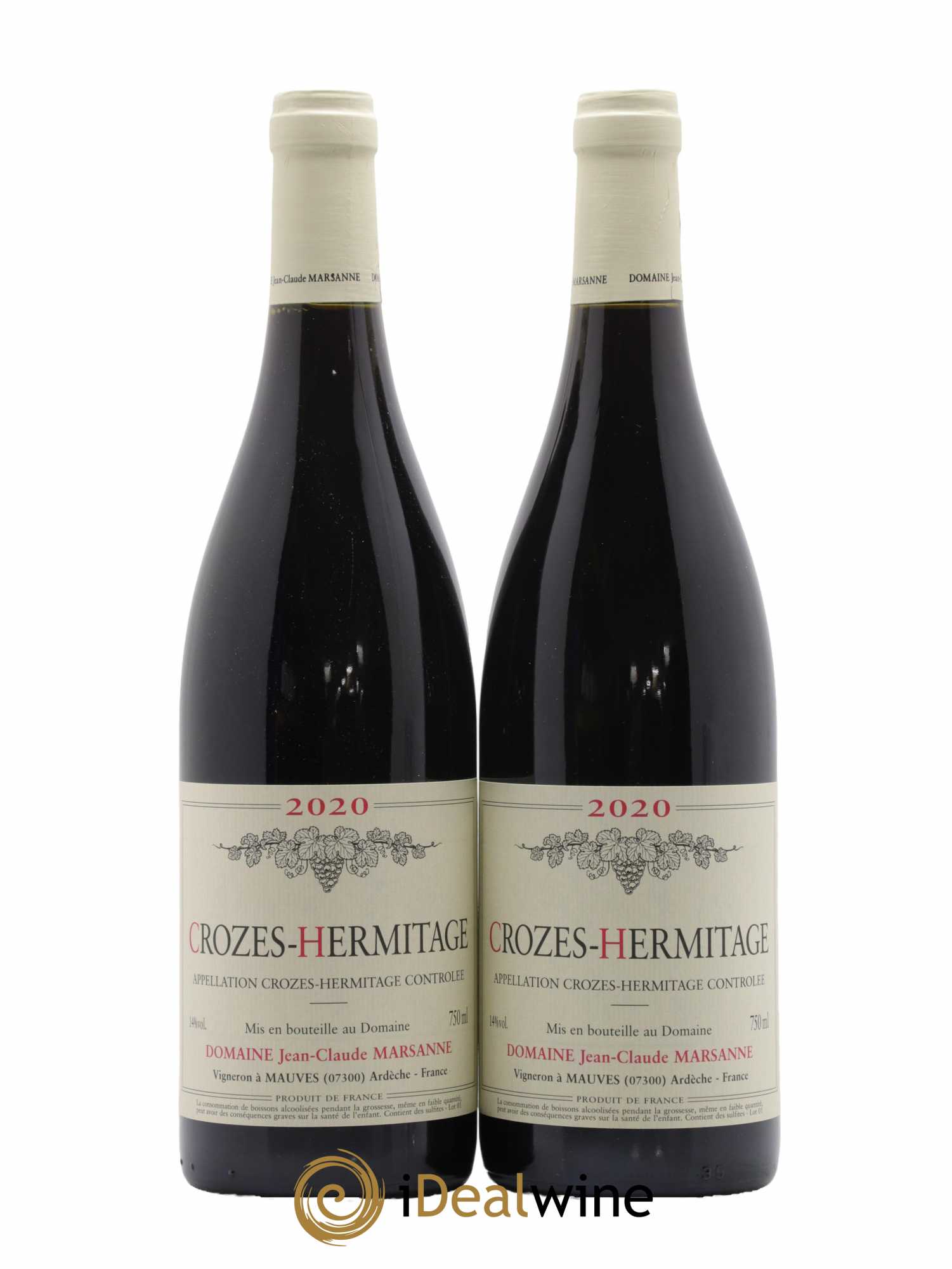Crozes-Hermitage Jean-Claude Marsanne (Domaine) 2020 - Lot de 2 bouteilles - 0