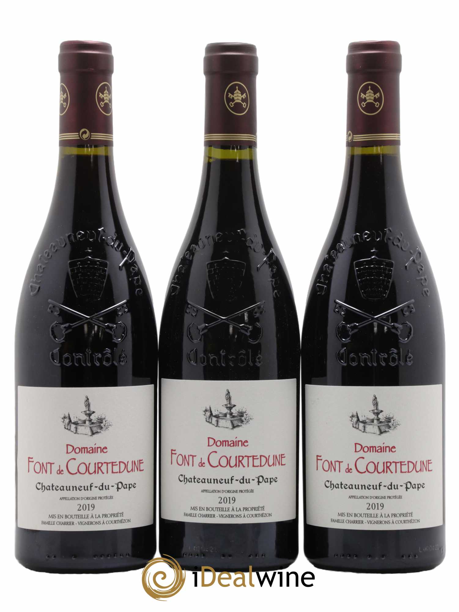 Châteauneuf-du-Pape Font de Courtedune 2019 - Lot de 3 bouteilles - 0