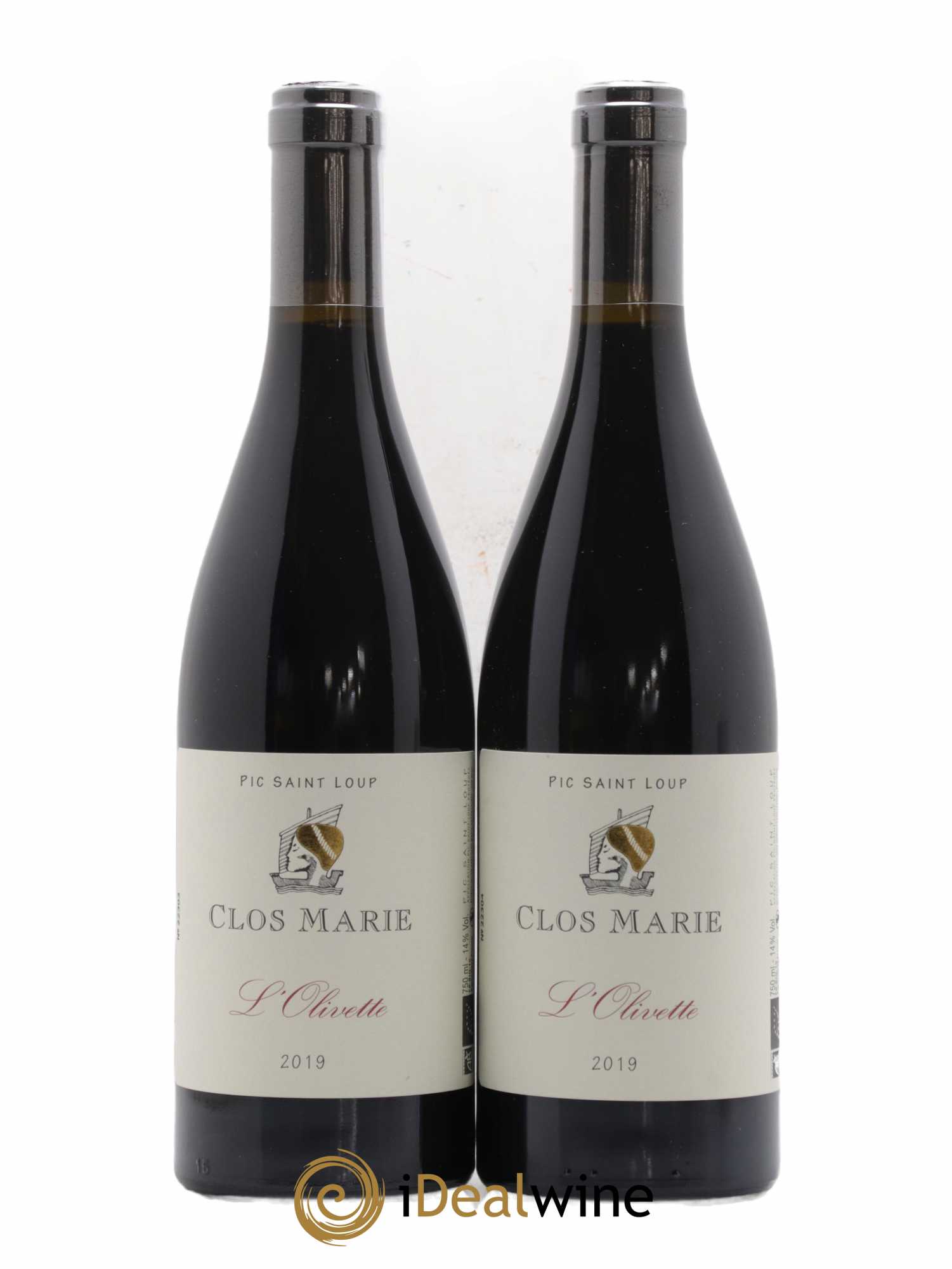Pic Saint-Loup Clos Marie Olivette Christophe Peyrus et Françoise Julien 2019 - Lot de 2 bouteilles - 0