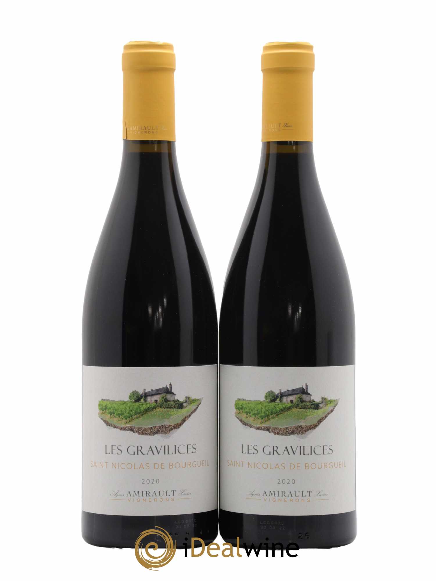 Saint-Nicolas de Bourgueil Les Gravilices Agnès et Xavier Amirault 2020 - Lot de 2 bouteilles - 0