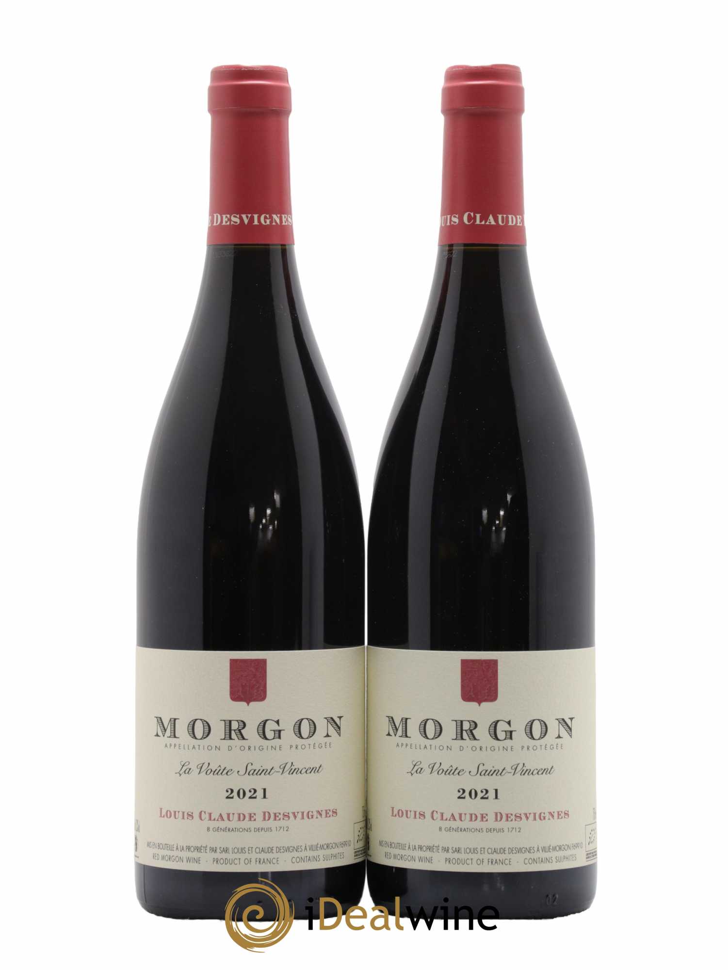 Morgon La Voûte Saint Vincent Louis-Claude Desvignes 2021 - Lot de 2 bouteilles - 0