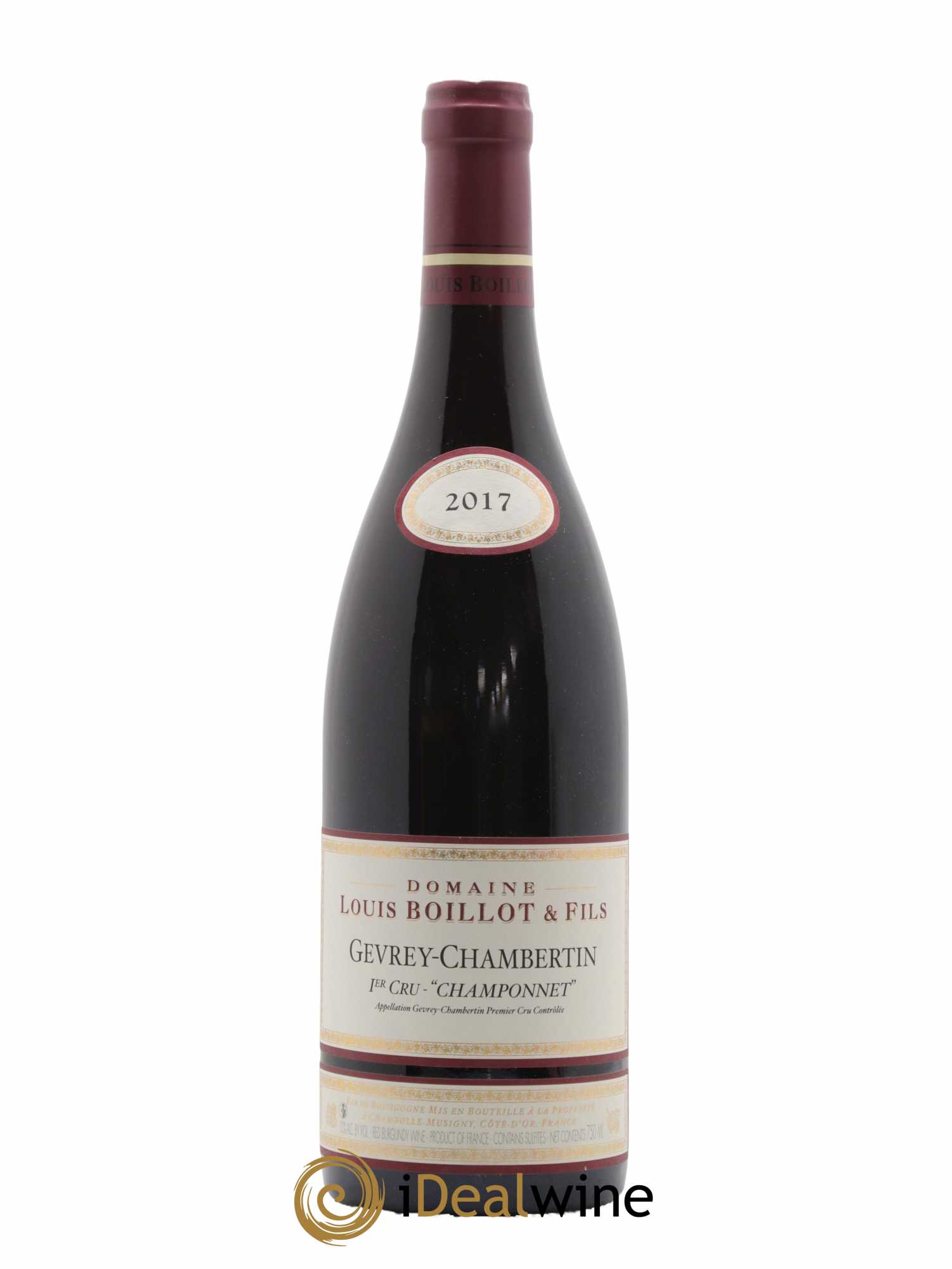 Gevrey-Chambertin 1er Cru Champonnet Louis Boillot et Fils 2017 - Lot de 1 bouteille - 0
