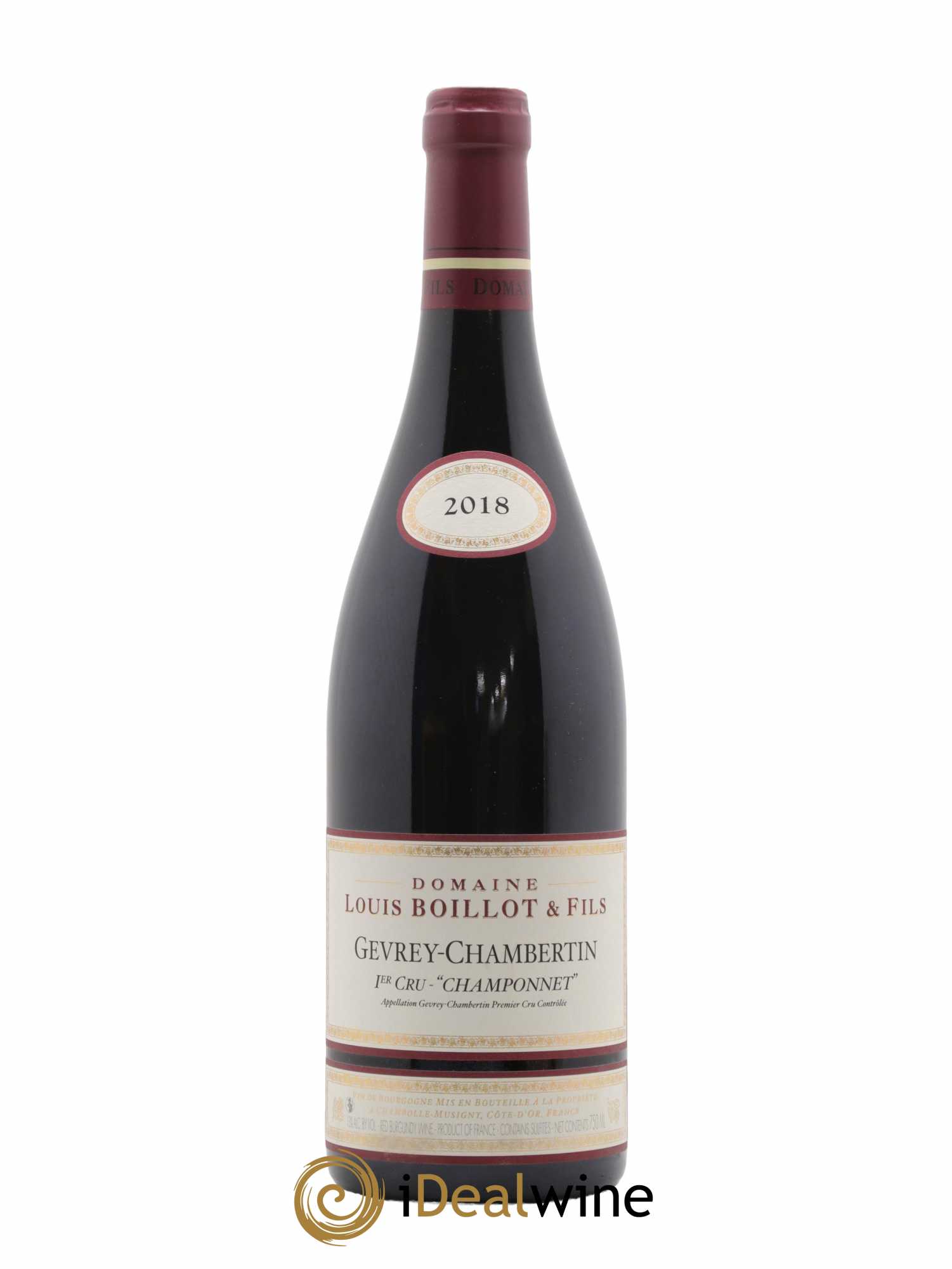 Gevrey-Chambertin 1er Cru Champonnet Louis Boillot et Fils 2018 - Lot de 1 bouteille - 0