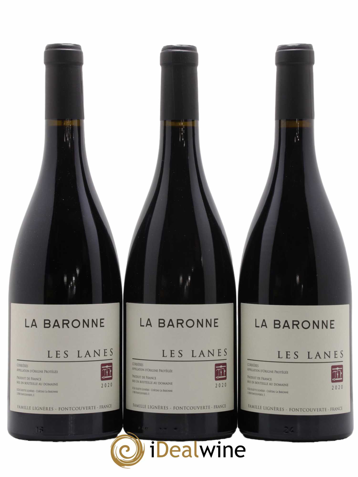 Corbières Château La Baronne Les Lanes 2020 - Lot de 3 bouteilles - 0