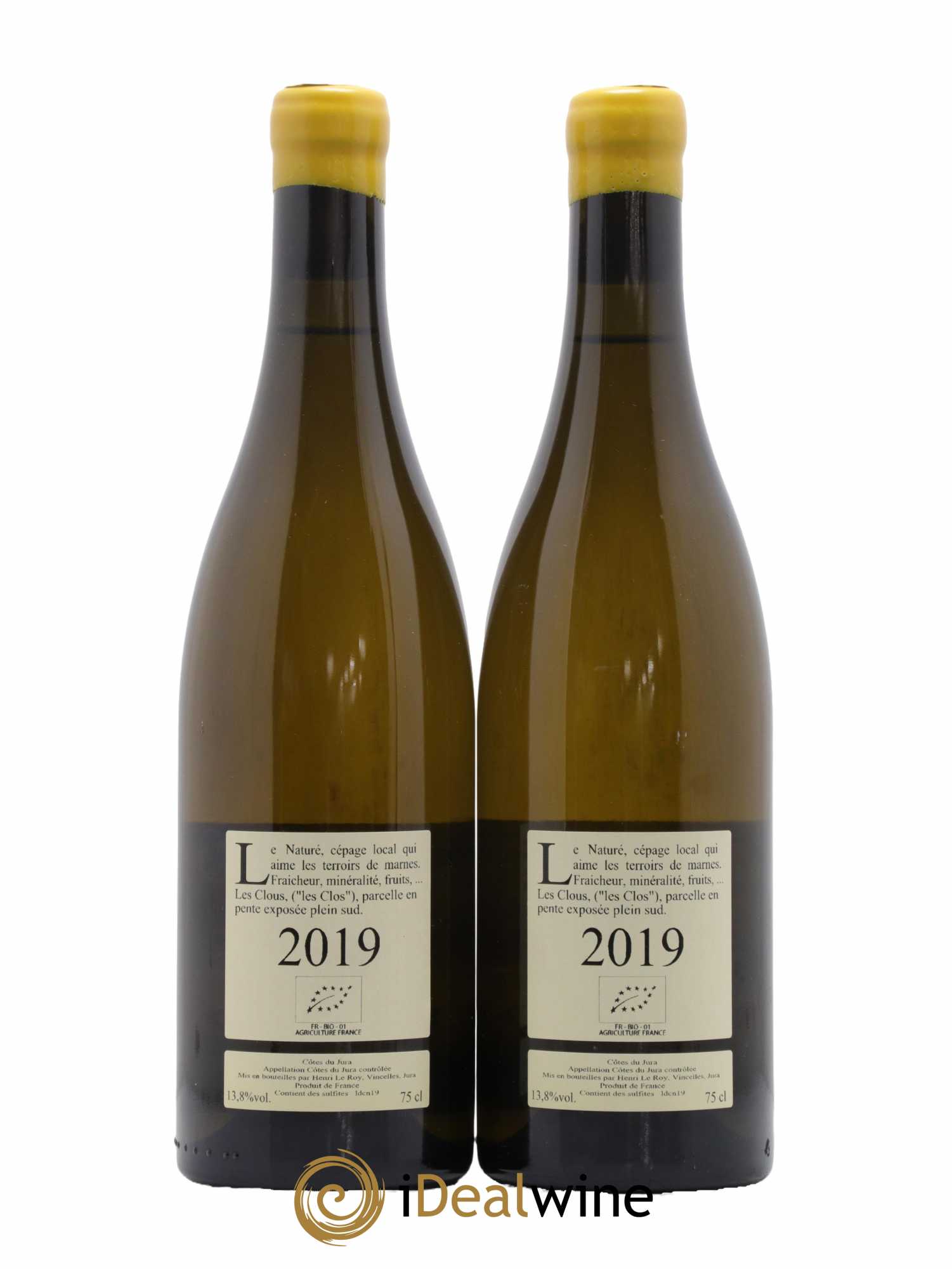 Côtes du Jura Naturé les Clous Domaine de l'Aigle à deux têtes 2019 - Lot de 2 bouteilles - 1