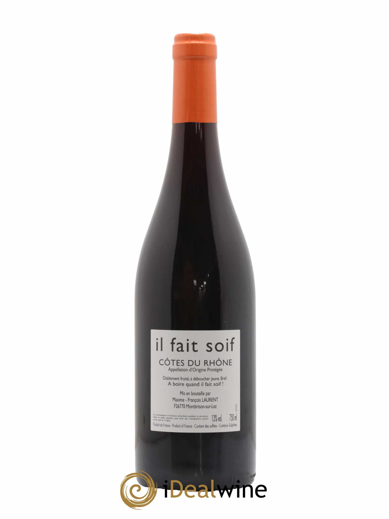 Côtes-du-Rhône Il Fait Soif Maxime-François Laurent (Gramenon) 2022 - Lot de 1 bouteille - 1