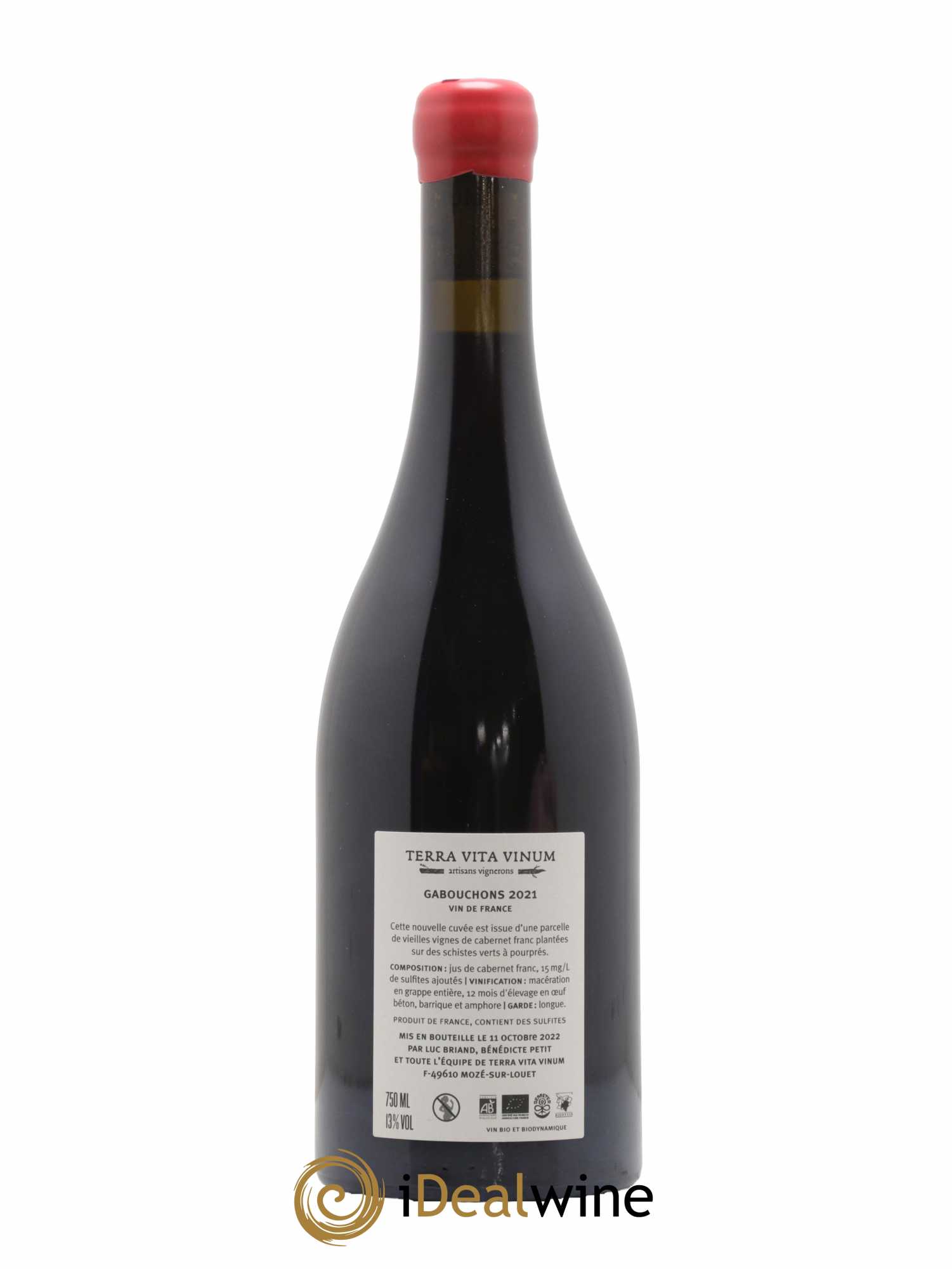Vin de France Gabouchons Terra Vita Vinum 2021 - Lot de 1 bouteille - 1