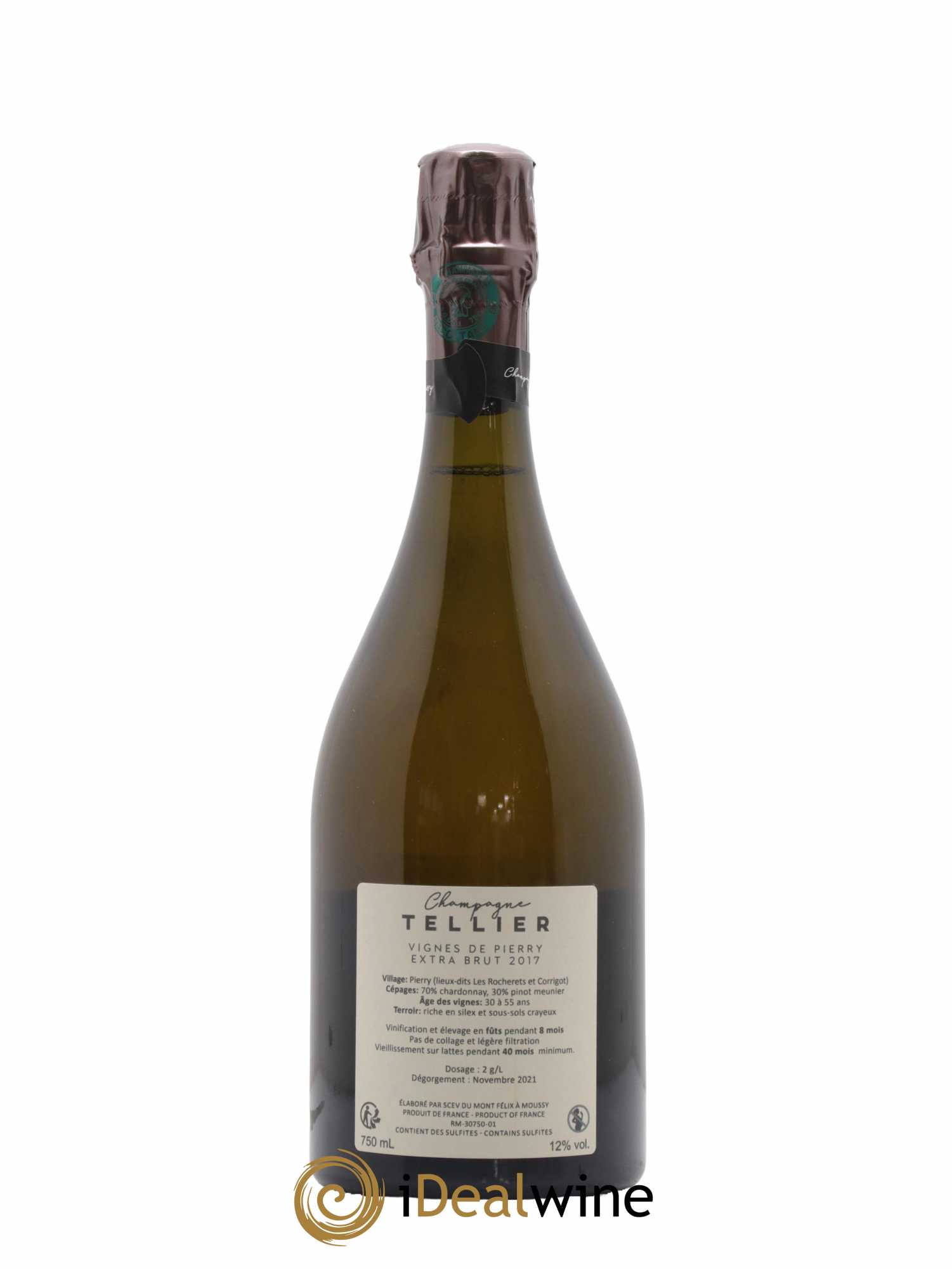 Vignes de Pierry 1er Cru Extra-Brut Tellier 2017 - Lot de 1 bouteille - 1