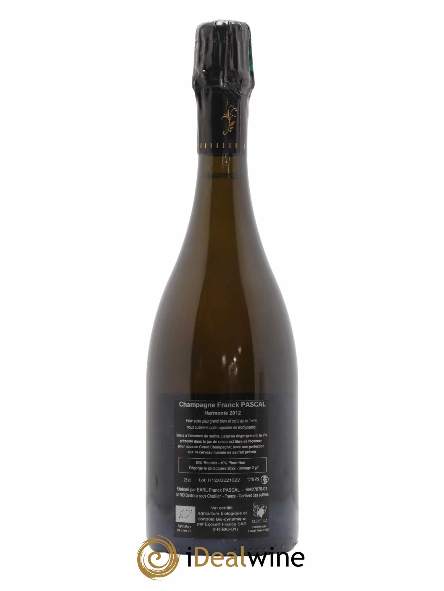 Harmonie Extra-Brut Franck Pascal 2012 - Lot de 1 bouteille - 1