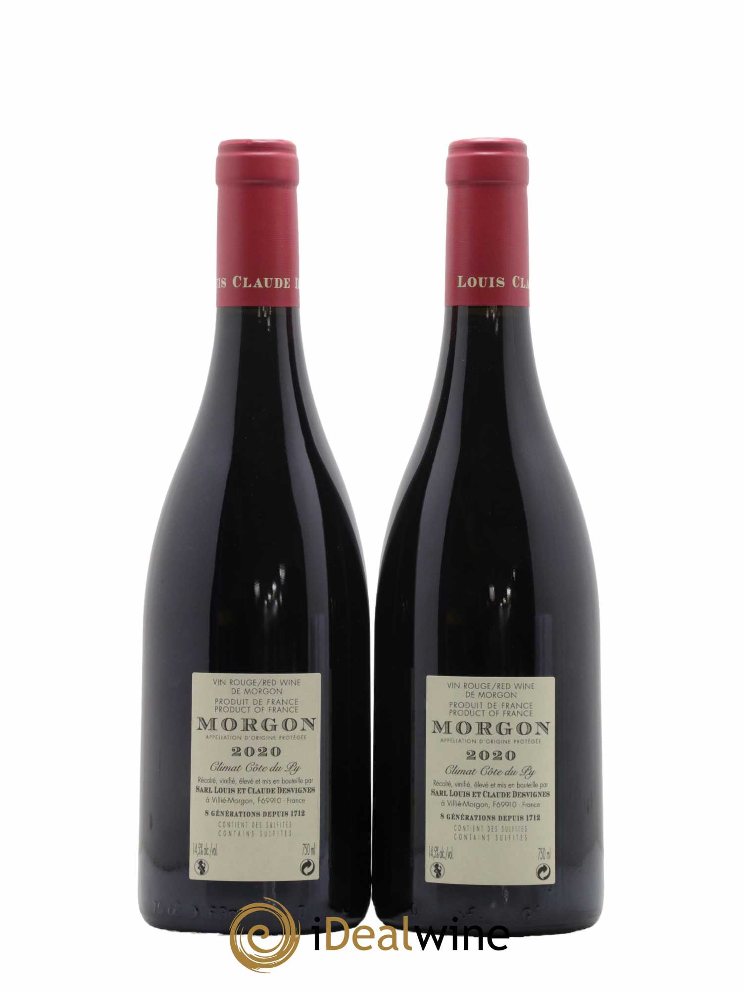 Morgon Côte du Py Louis-Claude Desvignes 2020 - Lot de 2 bouteilles - 1