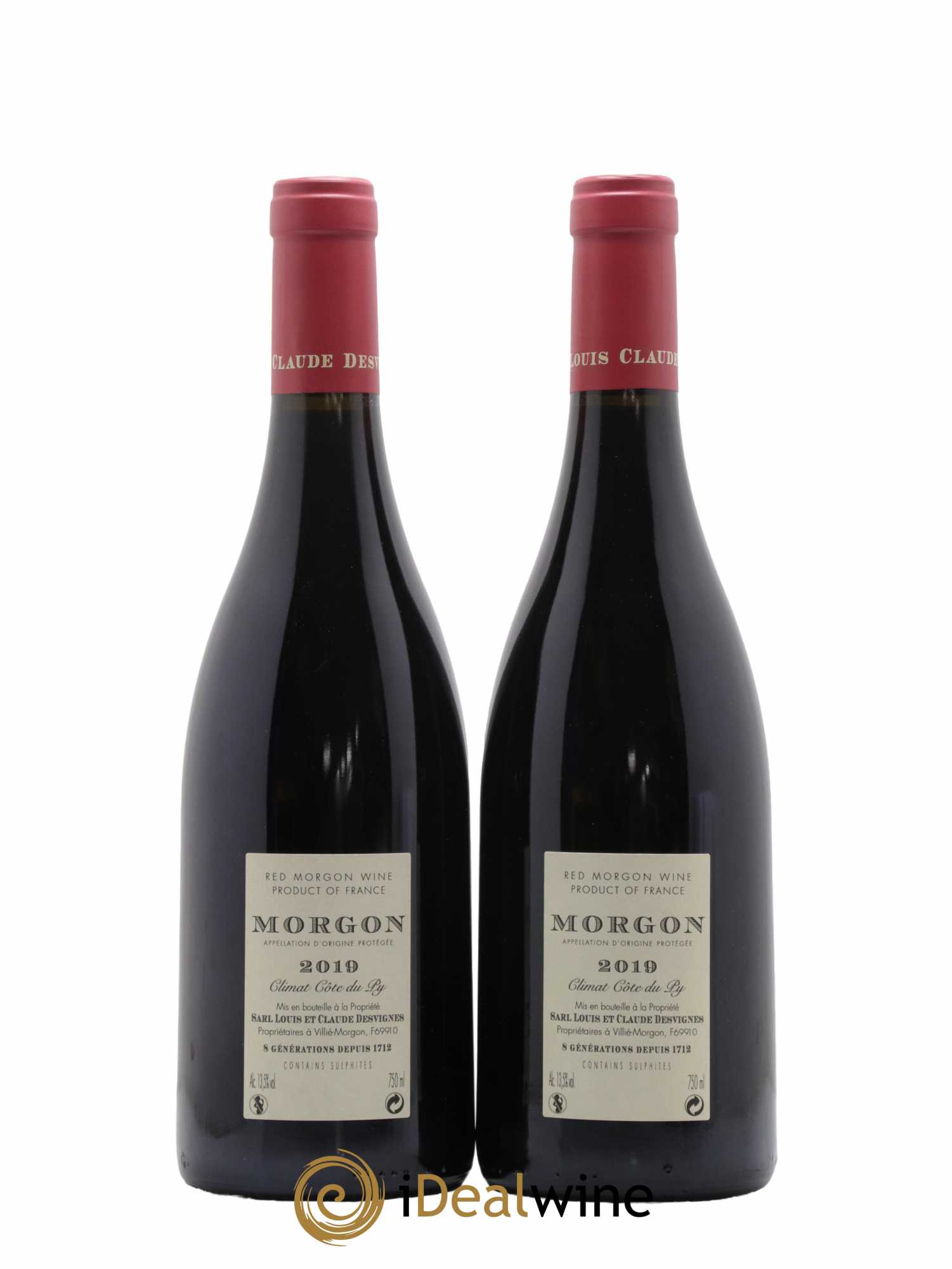 Morgon Côte du Py Louis-Claude Desvignes 2019 - Lot de 2 bouteilles - 1