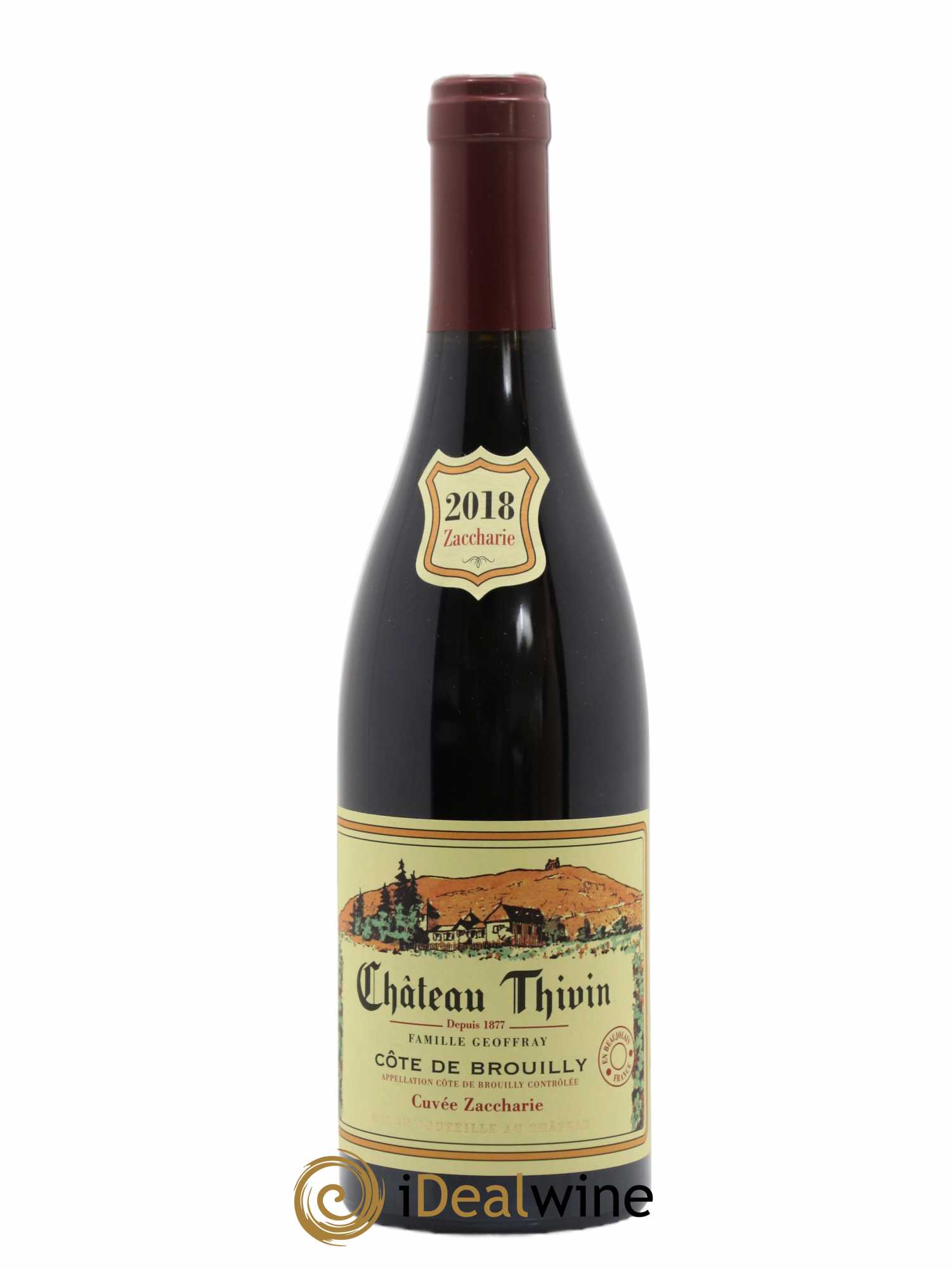 Côte de Brouilly Cuvée Zaccharie Château Thivin 2018 - Lot de 1 bouteille - 0