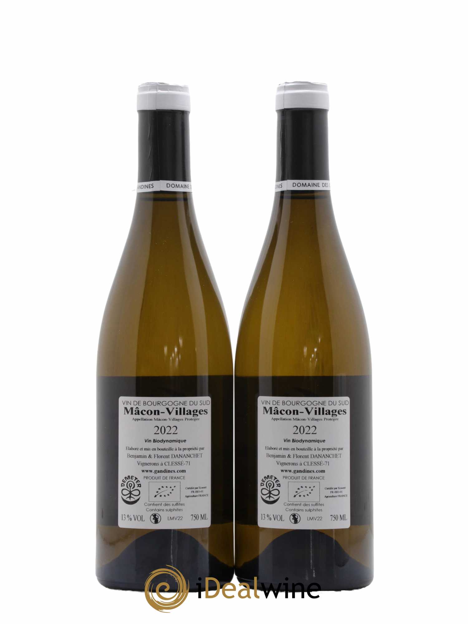 Mâcon-Villages Domaine des Gandines 2022 - Lot de 2 bouteilles - 1