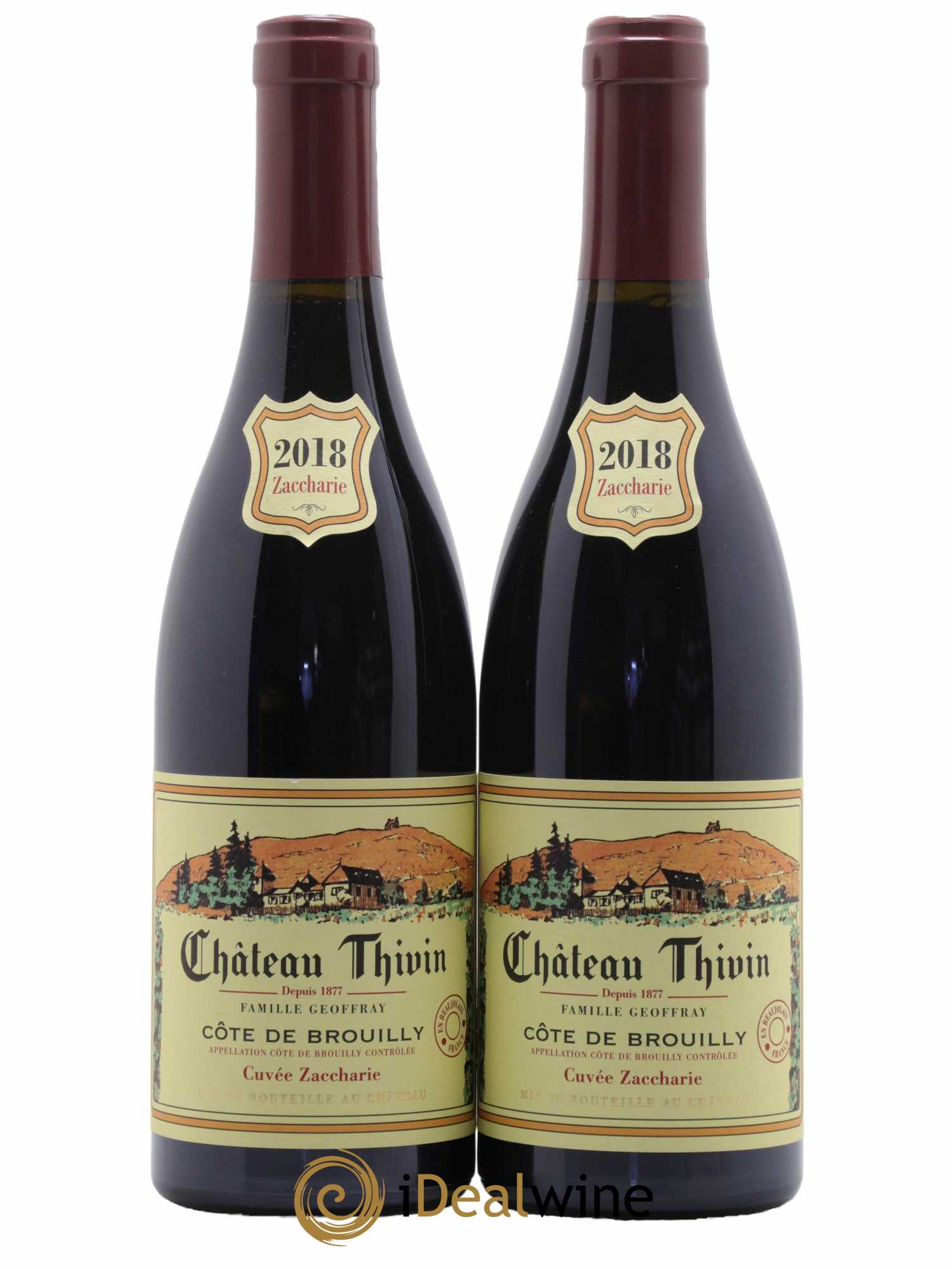 Côte de Brouilly Cuvée Zaccharie Château Thivin 2018 - Lot de 2 bouteilles - 0