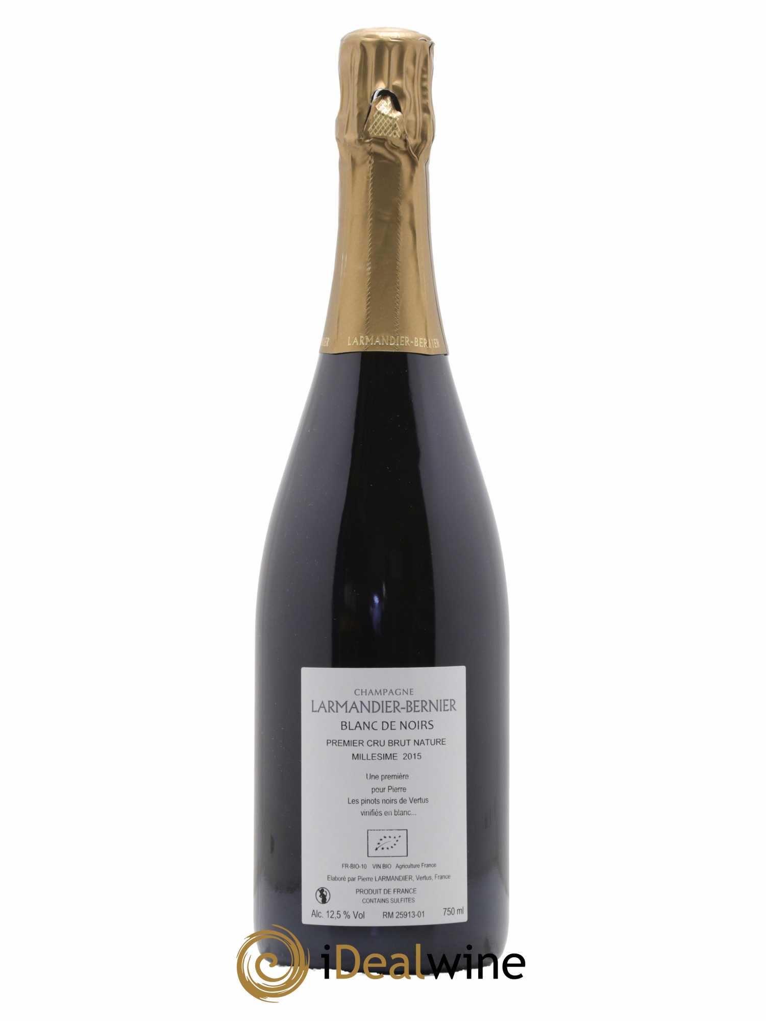 Blanc de Noirs 1er Cru Brut Nature Larmandier-Bernier 2015 - Lot de 1 bouteille - 1