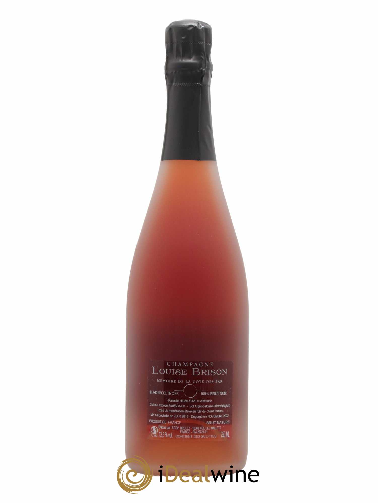 Champagne - Brut Nature Rosé de la Côte des Bar Louise Brison 2015 - Lotto di 1 bottiglia - 1