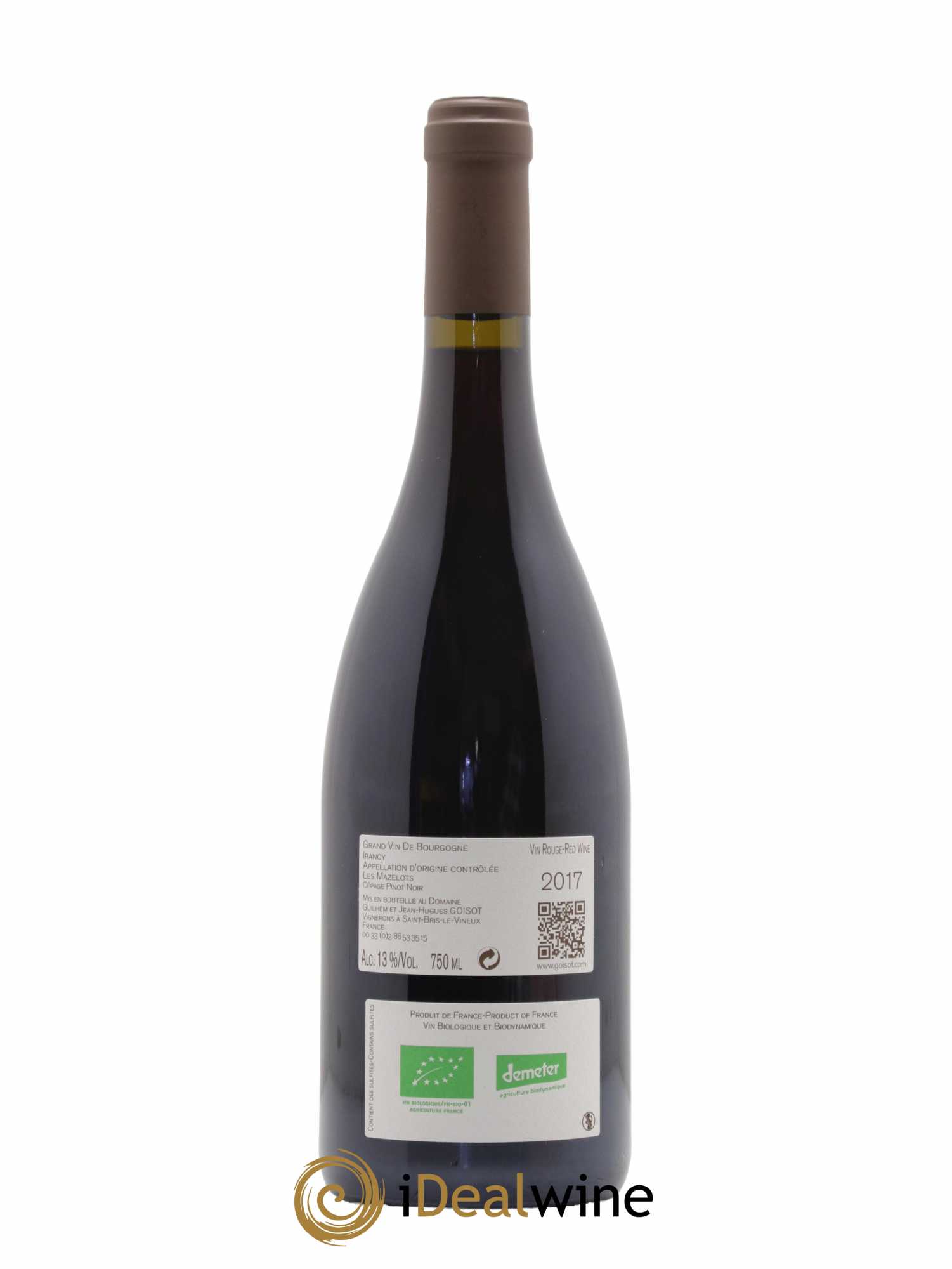 Irancy Les Mazelots Goisot 2017 - Lot de 1 bouteille - 1