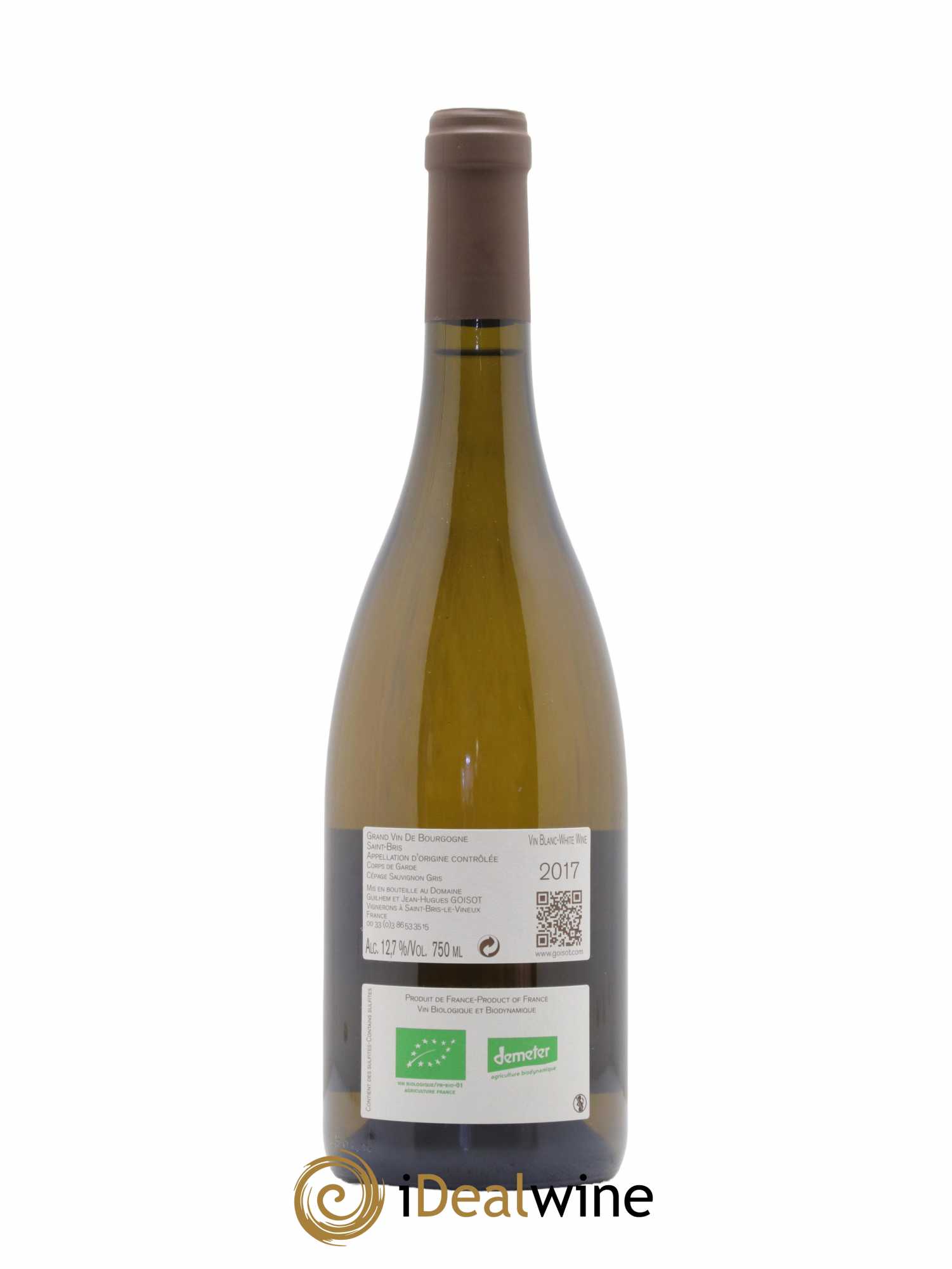 Saint-Bris Corps de Garde Goisot 2017 - Lot de 1 bouteille - 1