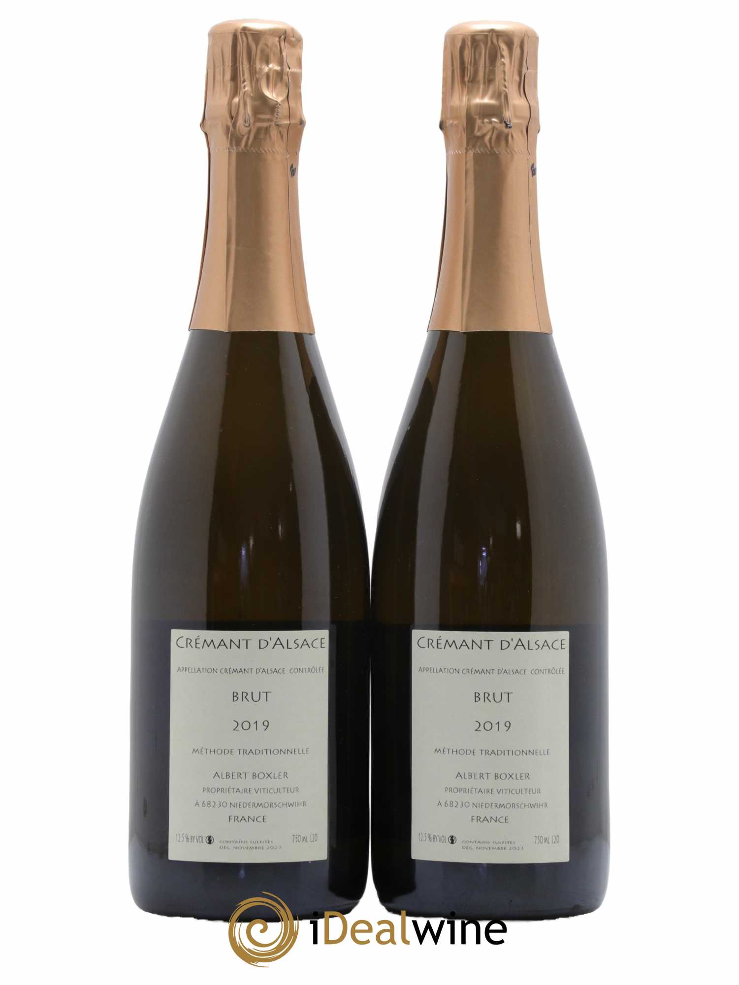 Crémant d'Alsace Albert Boxler 2019 - Lot de 2 bouteilles - 1