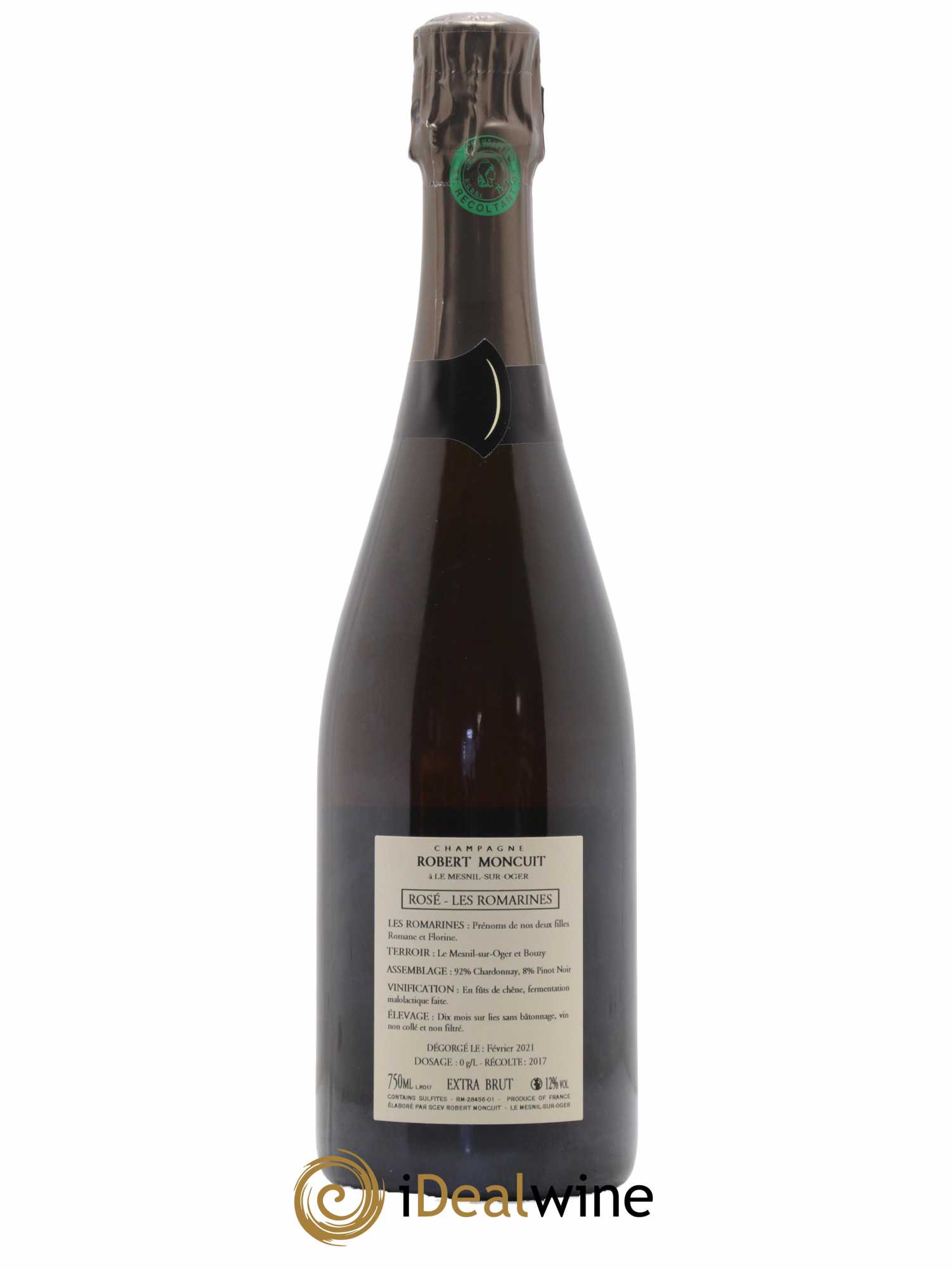 Champagne - Grand Cru Les Romarines Extra-Brut Robert Moncuit - Posten von 1 Flasche - 1