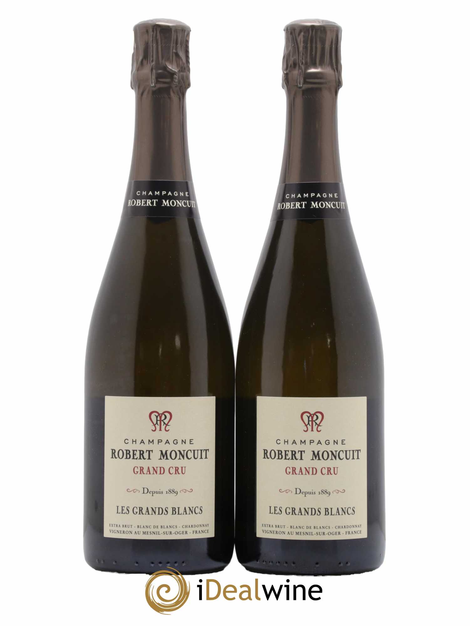 Les Grands Blancs Grand Cru Extra-Brut Robert Moncuit - Lot de 2 bouteilles - 0