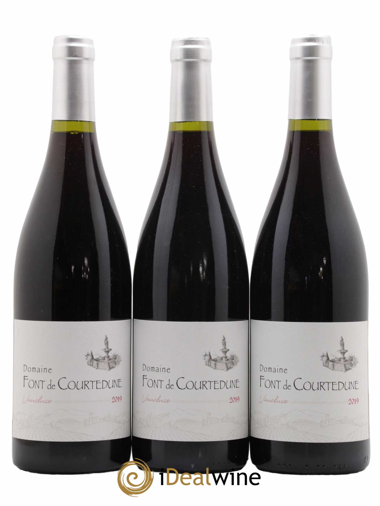 Vaucluse Domaine Font de Courtedune 2019 - Lot de 3 bouteilles - 0