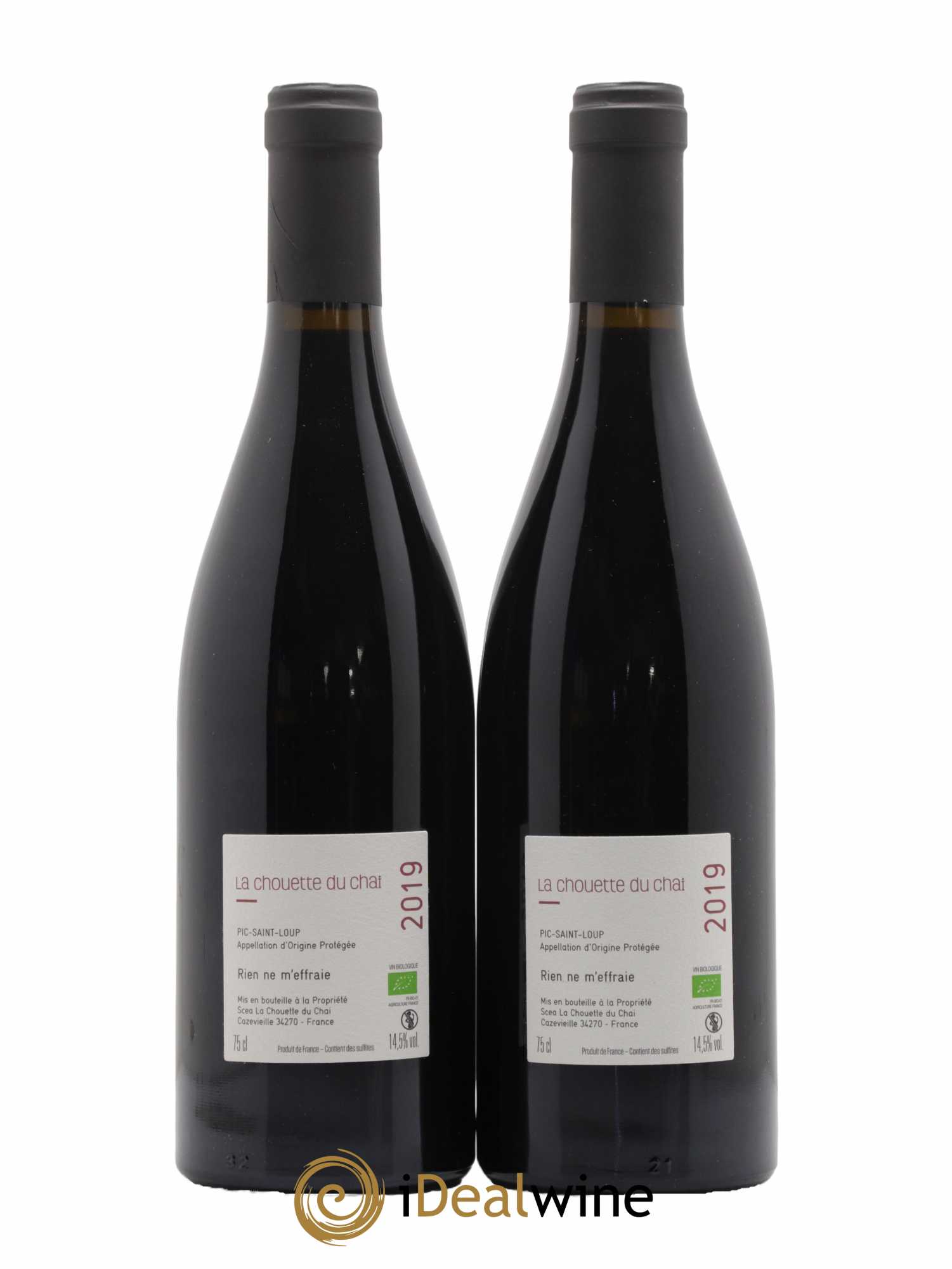 Pic Saint-Loup Rien ne m'éffraie La Chouette du Chai 2019 - Lot de 2 bouteilles - 1