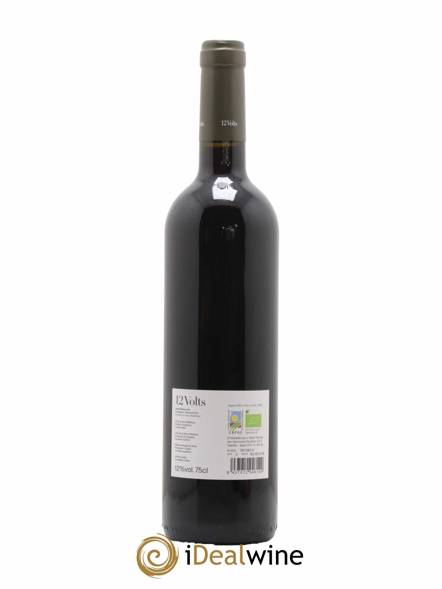 Vino de la Tierra de Mallorca 12 Volts 4 Kilos Vinícola 2021 - Lot de 1 bouteille - 1
