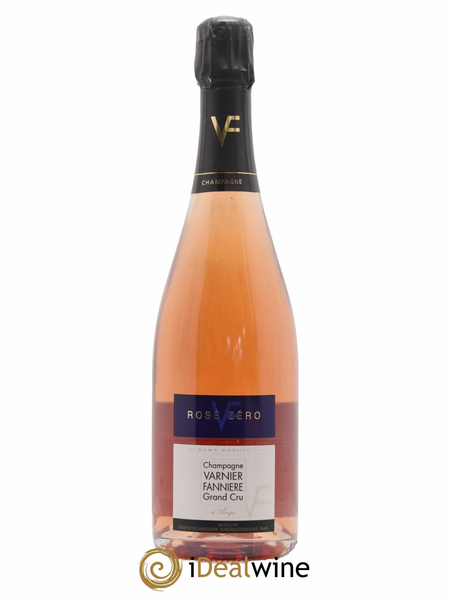 Champagne - Grand Cru Rosé Zéro Champagne Varnier-Fannière - Lot de 1 bouteille - 0