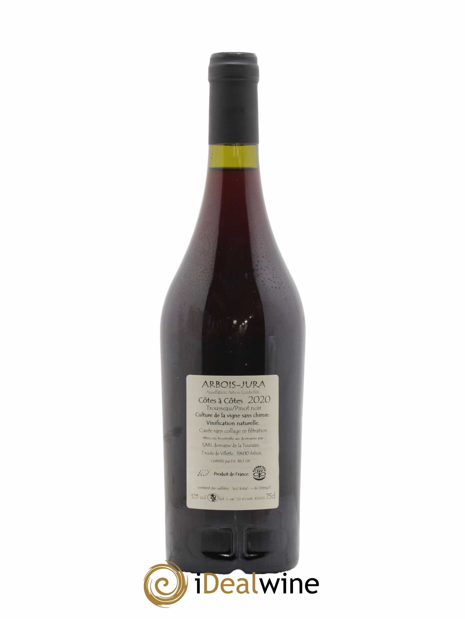 Arbois Côtes à Côtes Domaine de la Touraize 2020 - Lot de 1 bouteille - 1