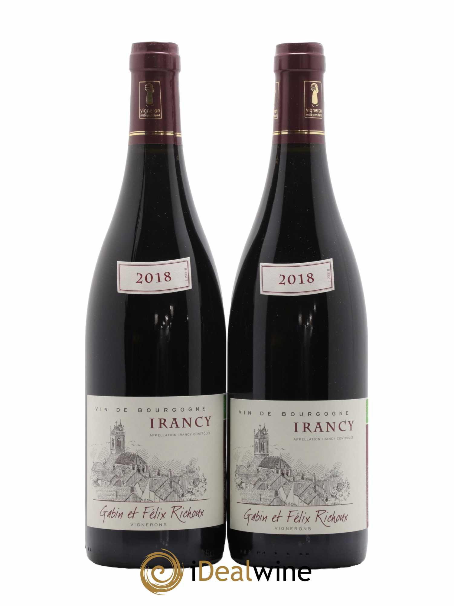 Irancy Domaine Gabin et Félix Richoux 2018 - Lot de 2 bouteilles - 0