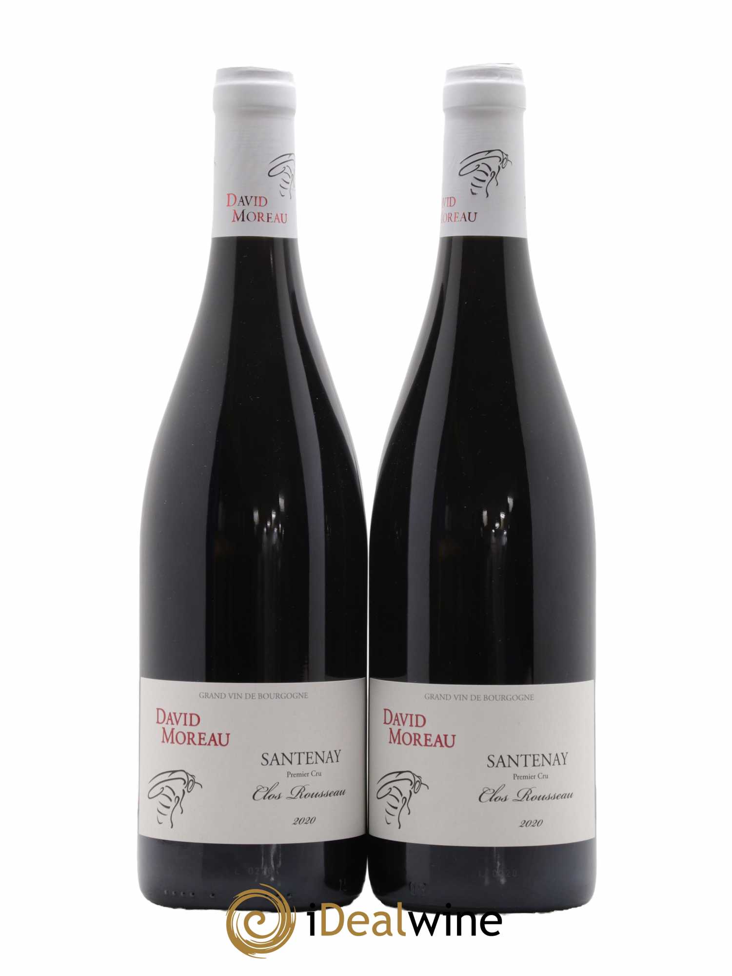 Santenay 1er Cru Clos Rousseau Domaine David Moreau 2020 - Lot de 2 bouteilles - 0
