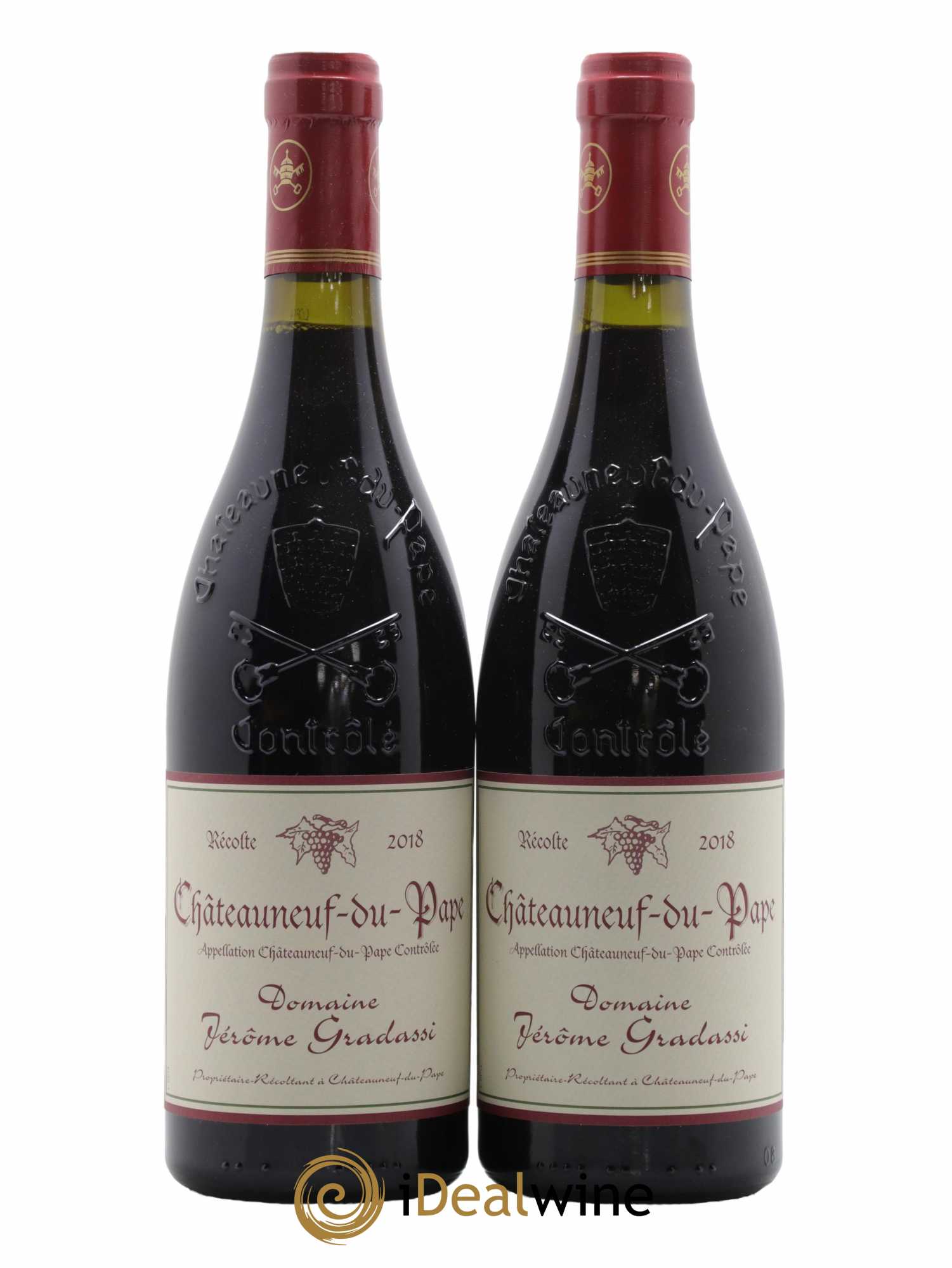 Châteauneuf-du-Pape Jérôme Gradassi 2018 - Lot de 2 bouteilles - 0