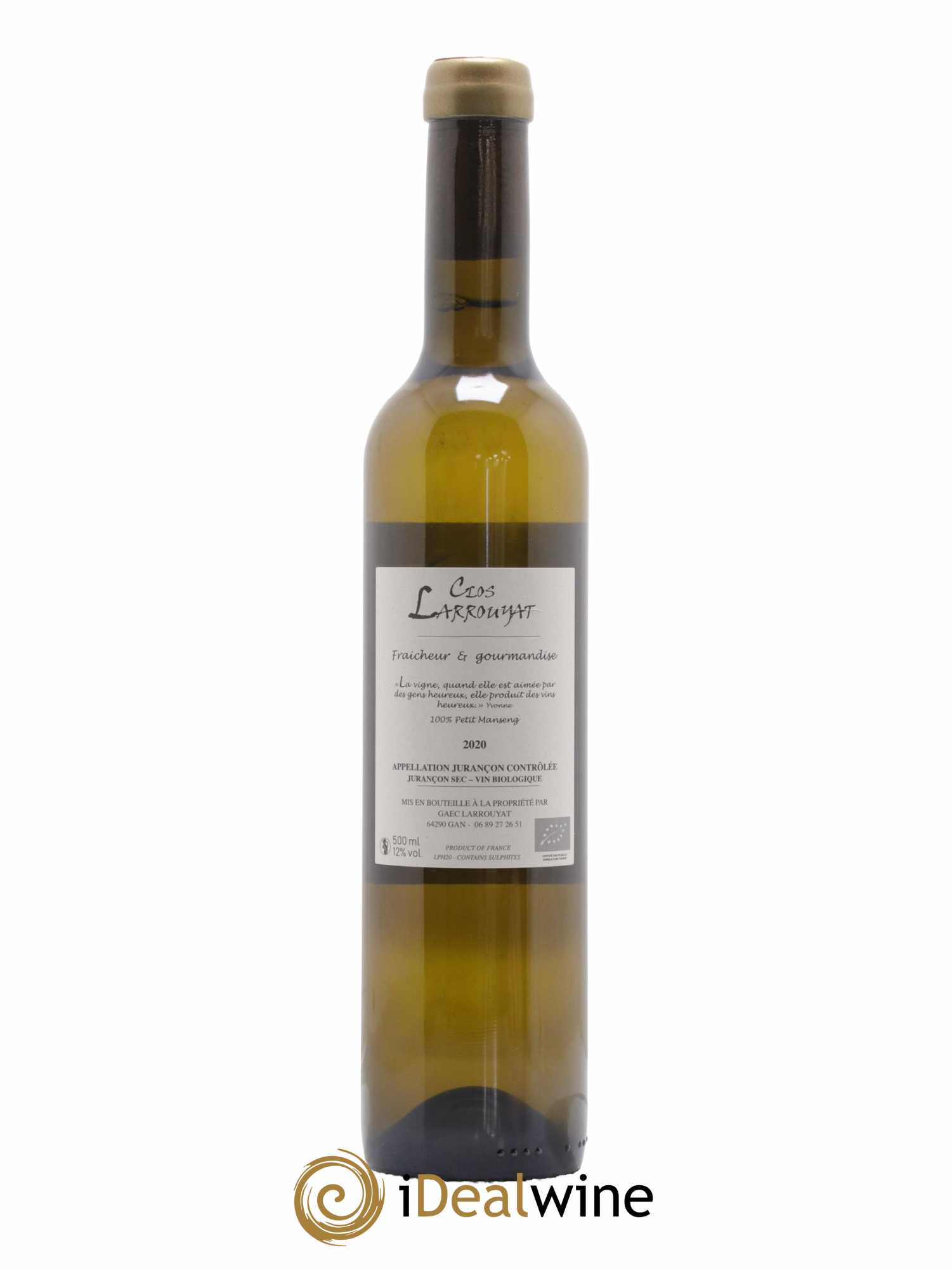 Jurançon 50cl Phoenix Clos Larrouyat 2020 - Lotto di 1 bottiglia - 1