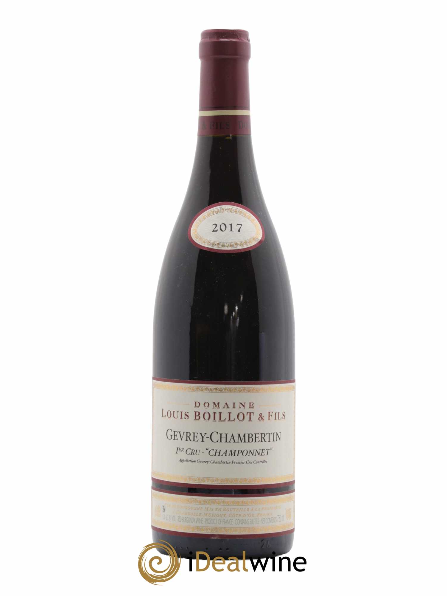 Gevrey-Chambertin 1er Cru Champonnet Domaine Louis Boillot et Fils 2017 - Lot de 1 bouteille - 0