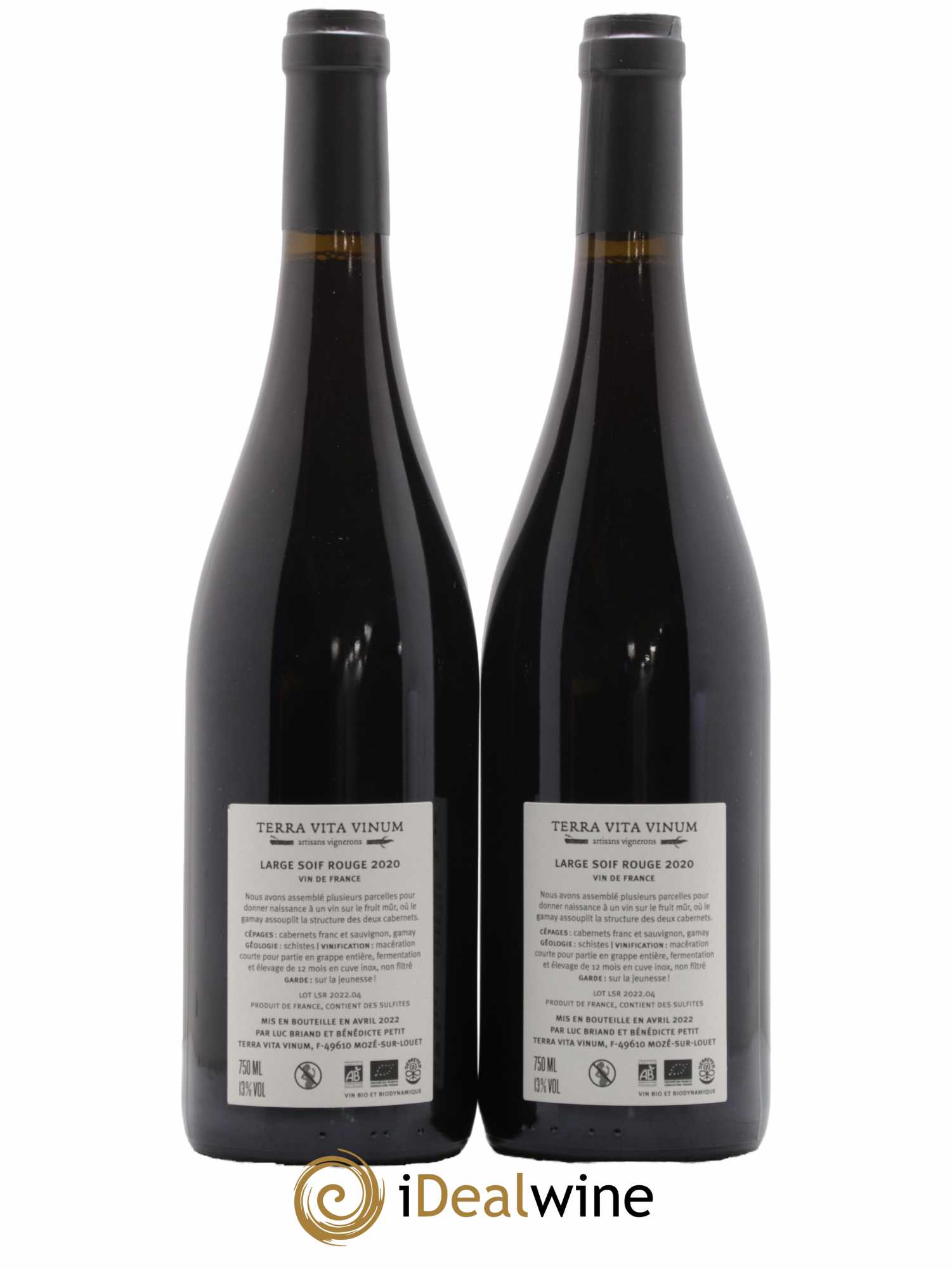 Vin de France Large Soif Terra Vita Vinum 2020 - Lot de 2 bouteilles - 1
