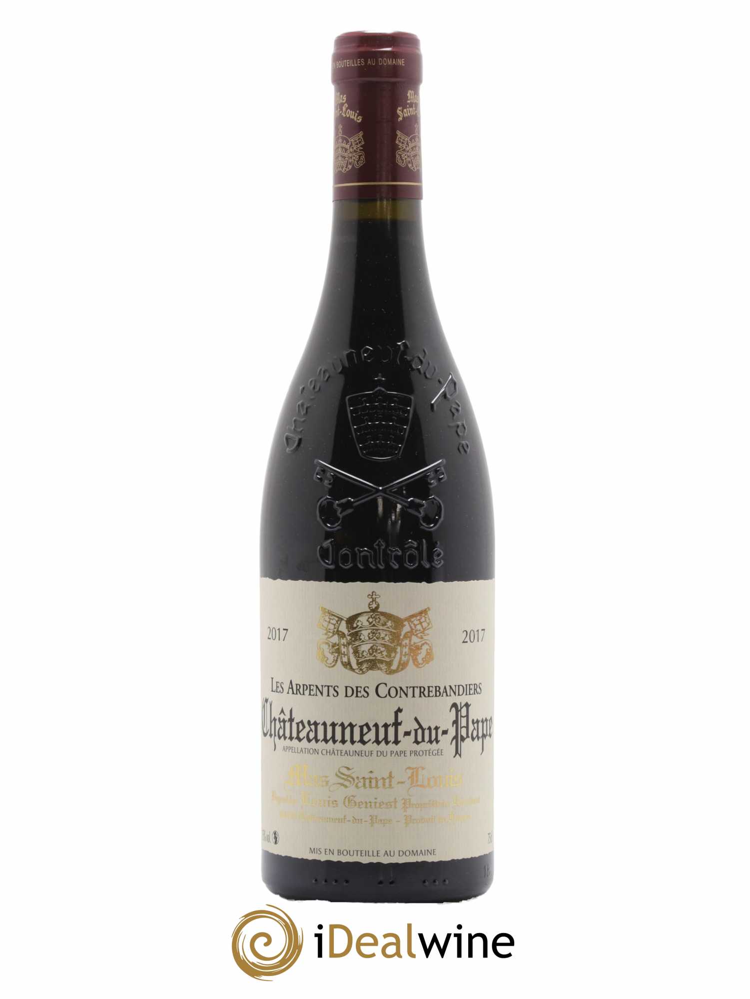 Châteauneuf-du-Pape Les Arpents des Contrebandiers Mas Saint-Louis 2017 - Lot de 1 bouteille - 0