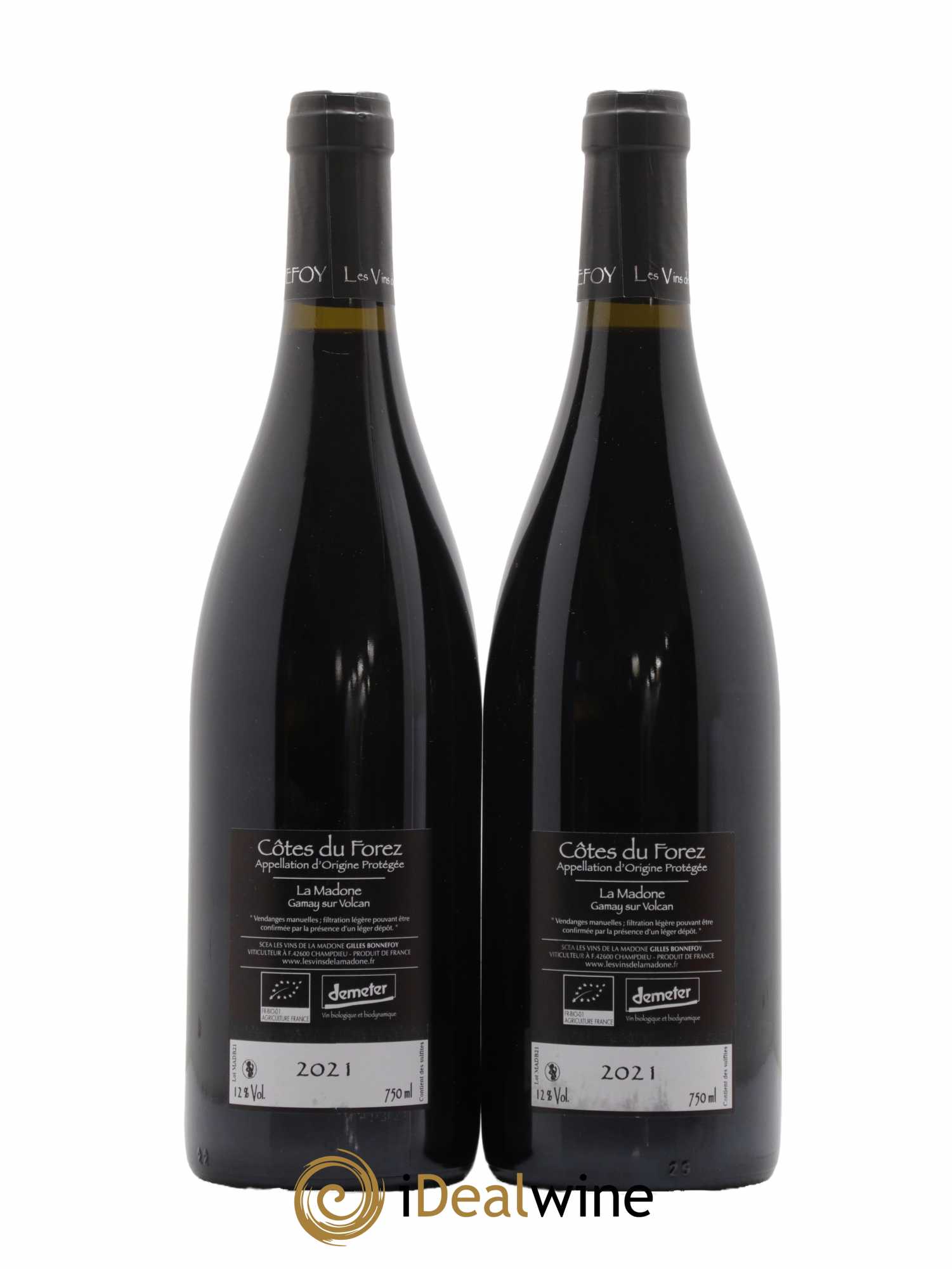Divers Côtes du Forez La Madone Les Vins de la Madone Domaine Gilles Bonnefoy 2021 - Lot de 2 bouteilles - 1