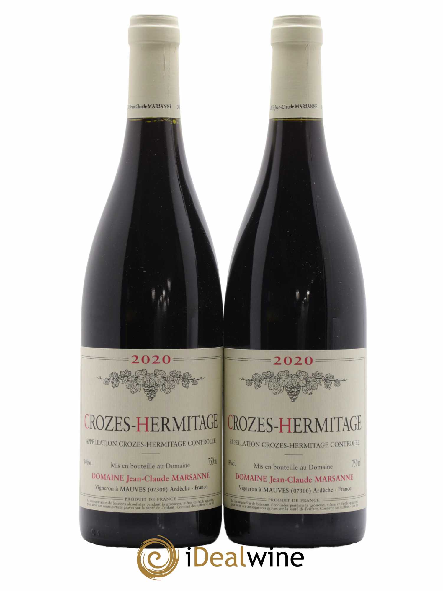 Crozes-Hermitage Jean-Claude Marsanne (Domaine) 2020 - Lot de 2 bouteilles - 0