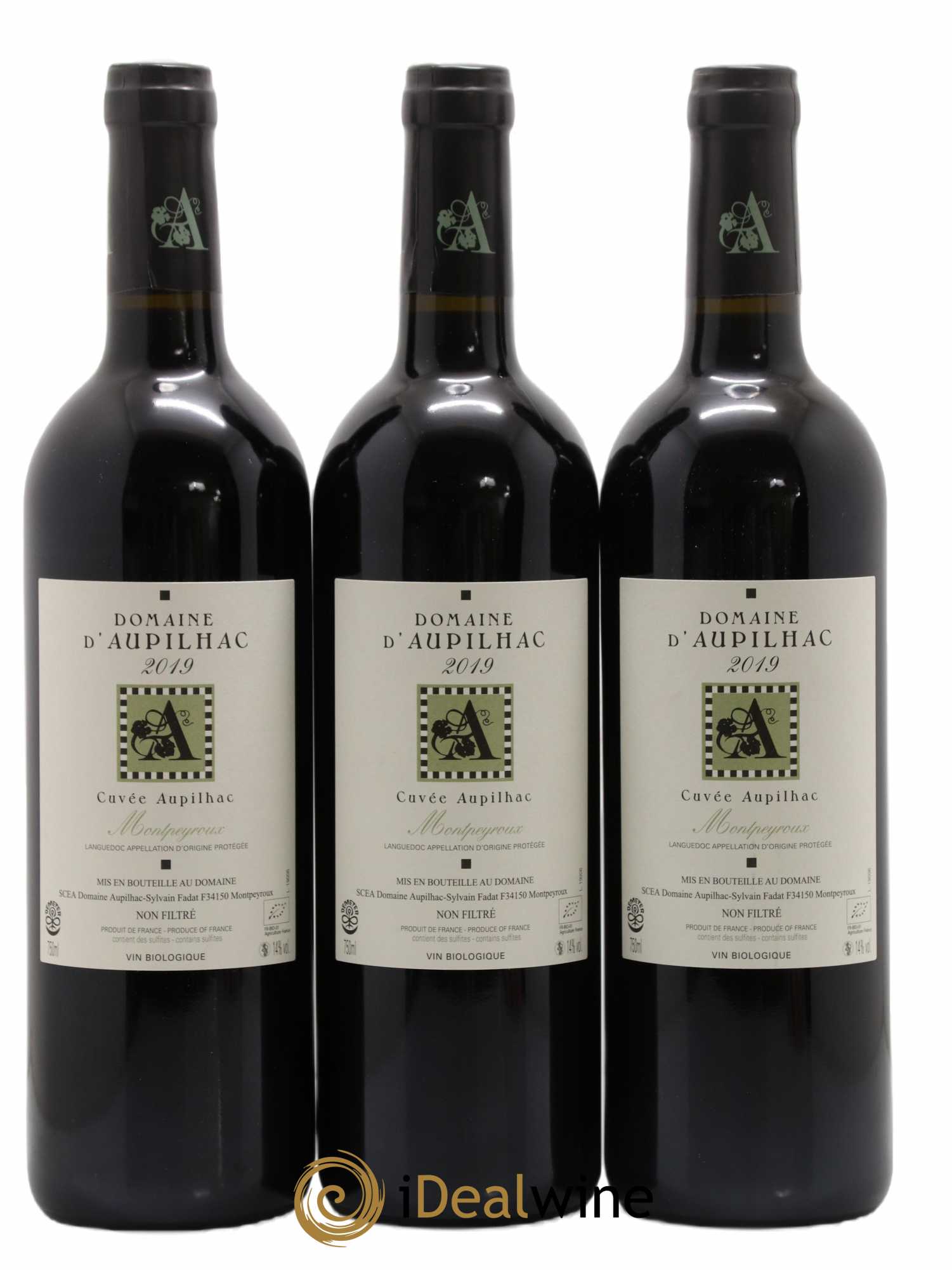 Languedoc Montpeyroux Aupilhac (Domaine d') Cuvée Aupilhac Sylvain Fadat 2019 - Lot de 3 bouteilles - 0
