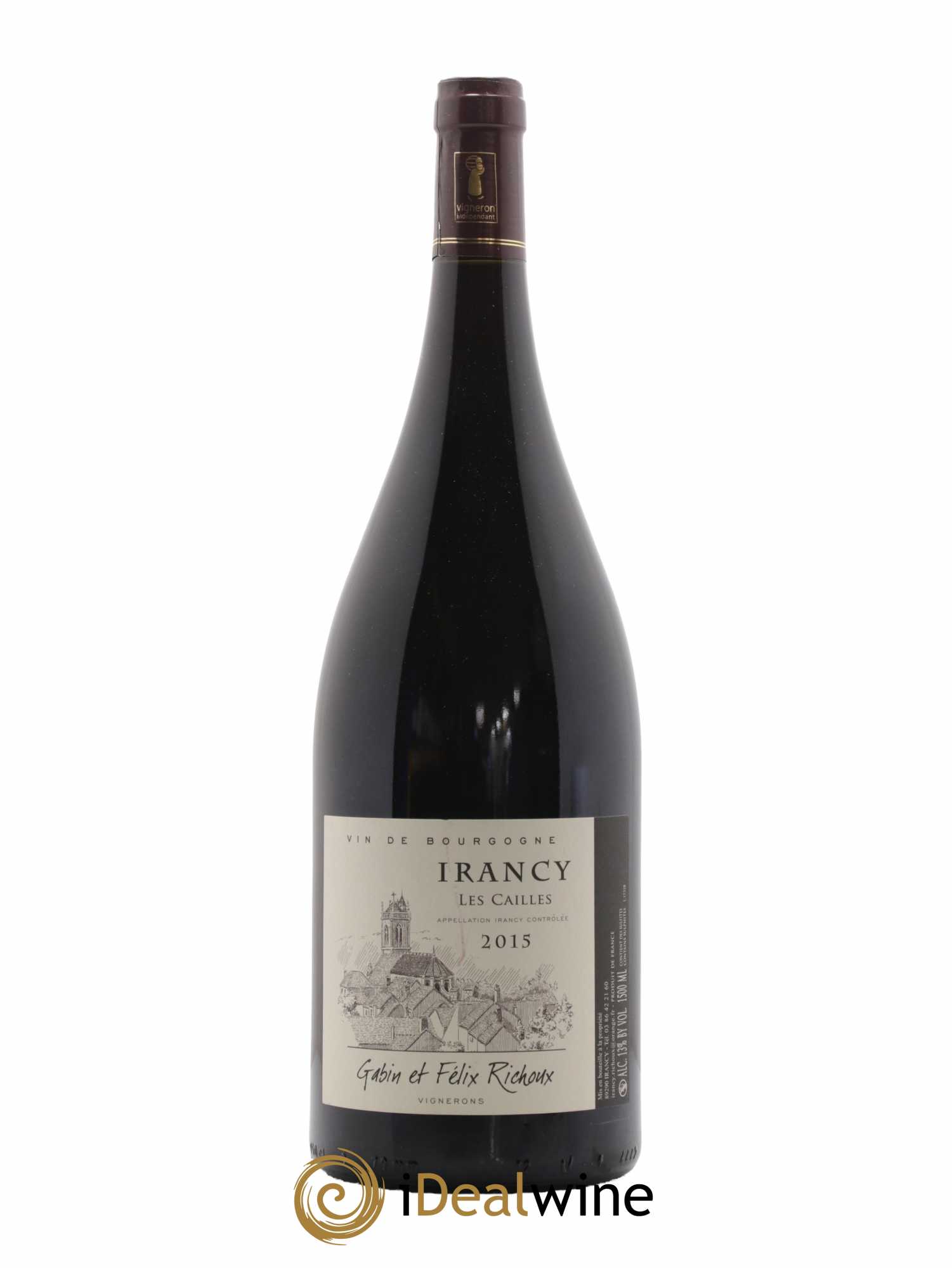 Irancy Les Cailles Domaine Gabin et Félix Richoux 2015 - Lot de 1 magnum - 0