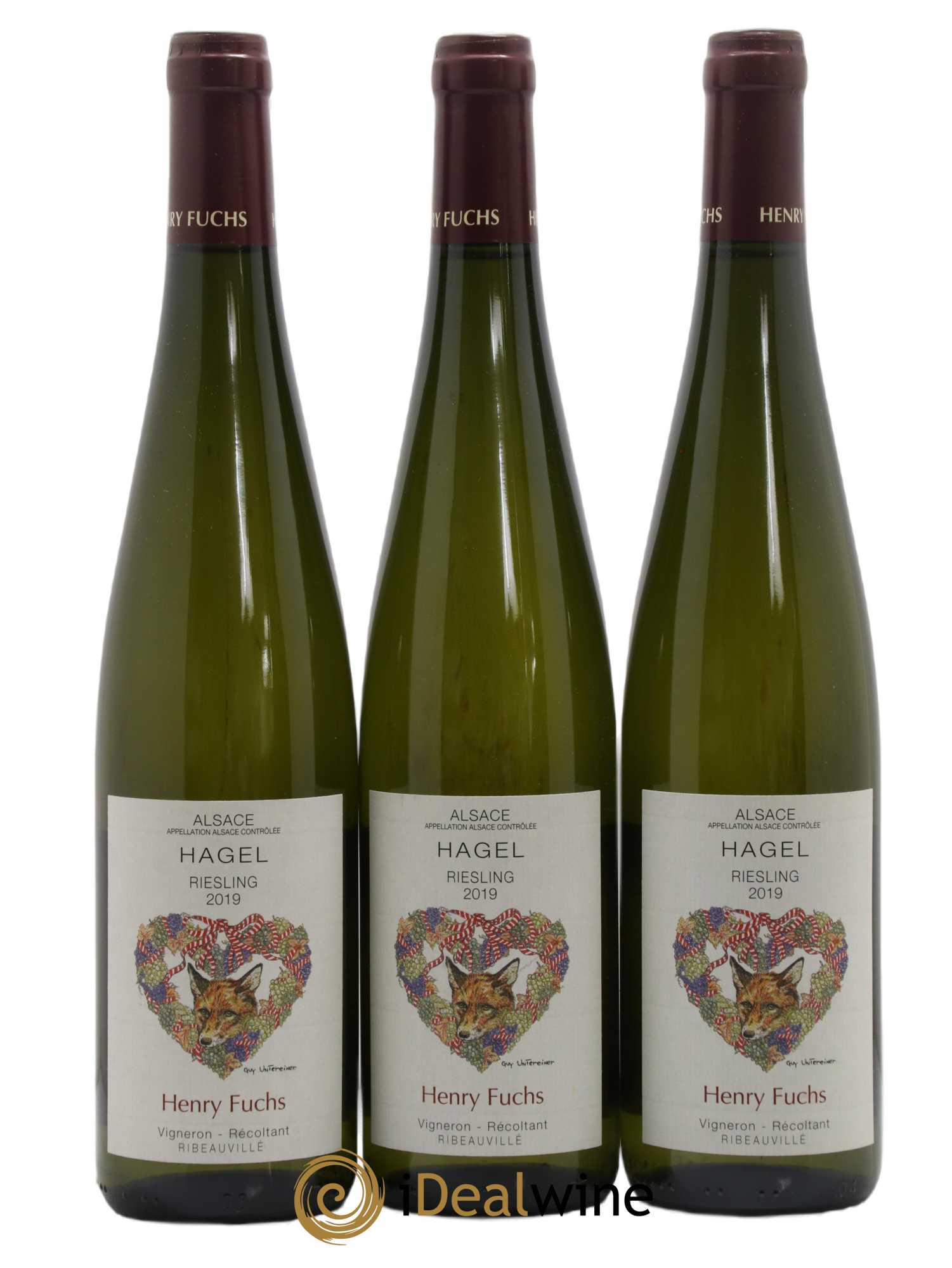 Alsace Riesling Hagel Henry Fuchs 2019 - Posten von 3 Flaschen - 0
