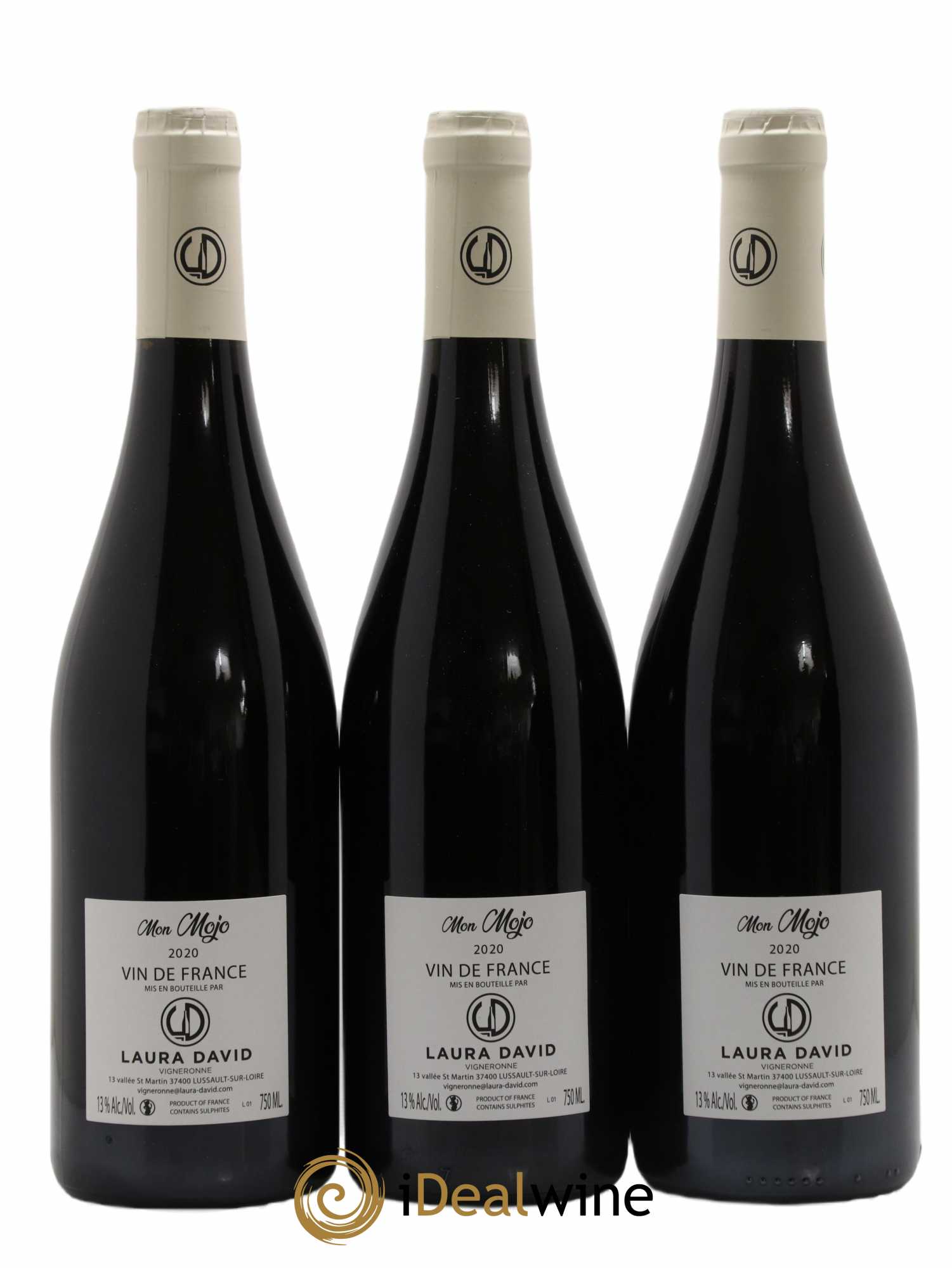 Vin de France Mon Mojo Laura David (sans prix de réserve) 2020 - Lot de 3 bouteilles - 1