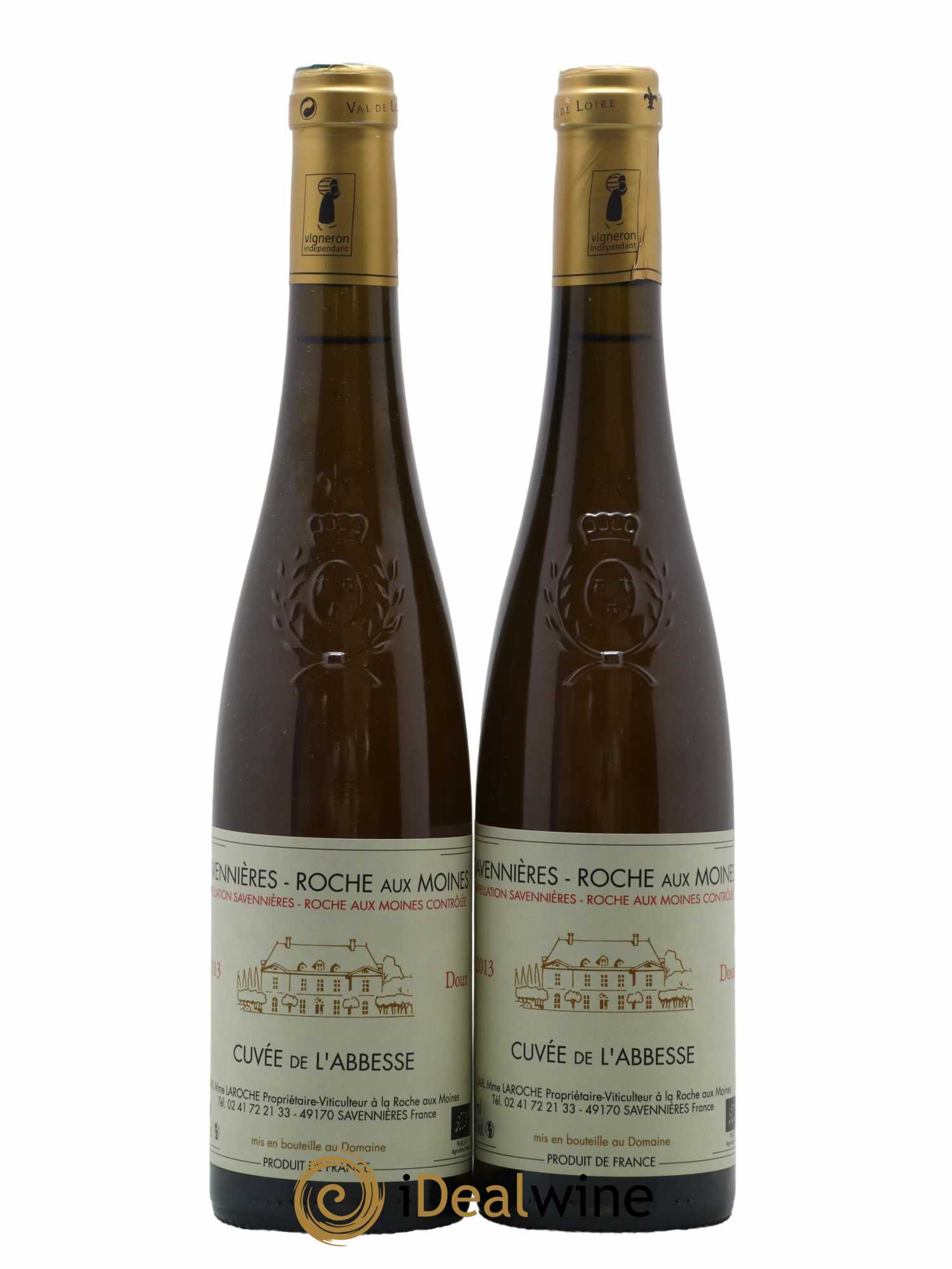 Savennières Domaine Aux Moines Cuvée De l'Abbesse 2013 - Lotto di 2 bottiglie - 0